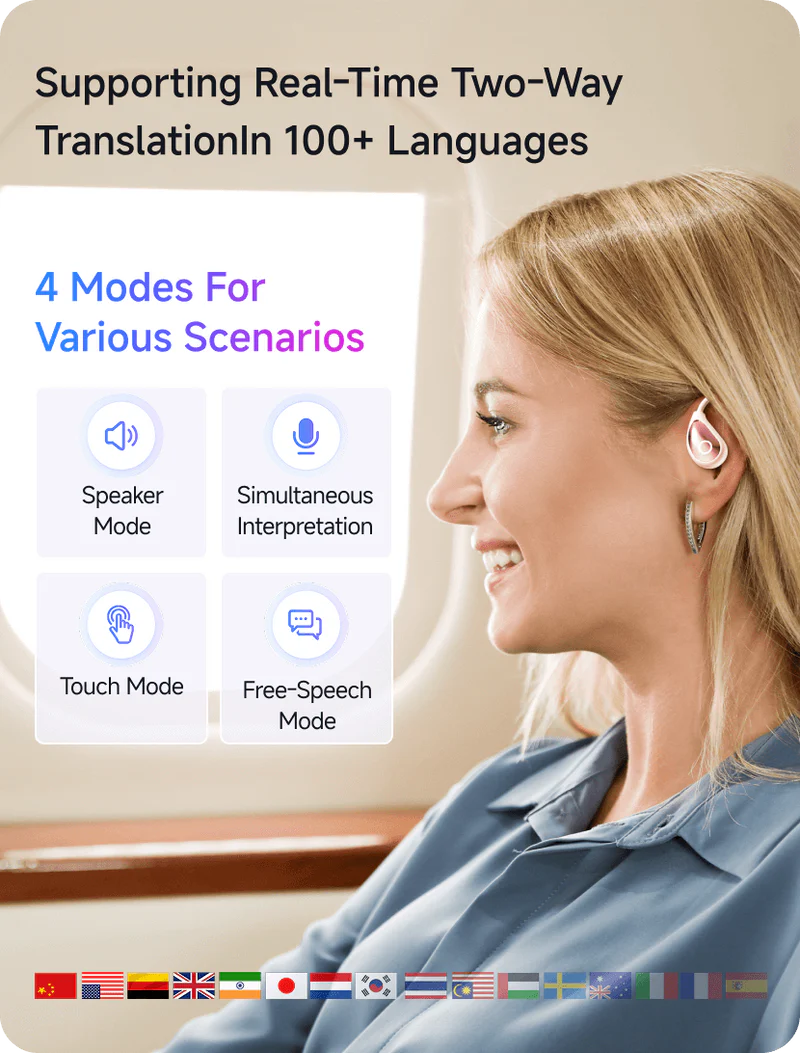 Wireless Earbuds Bluetooth 5.4 AI Translation IPX5