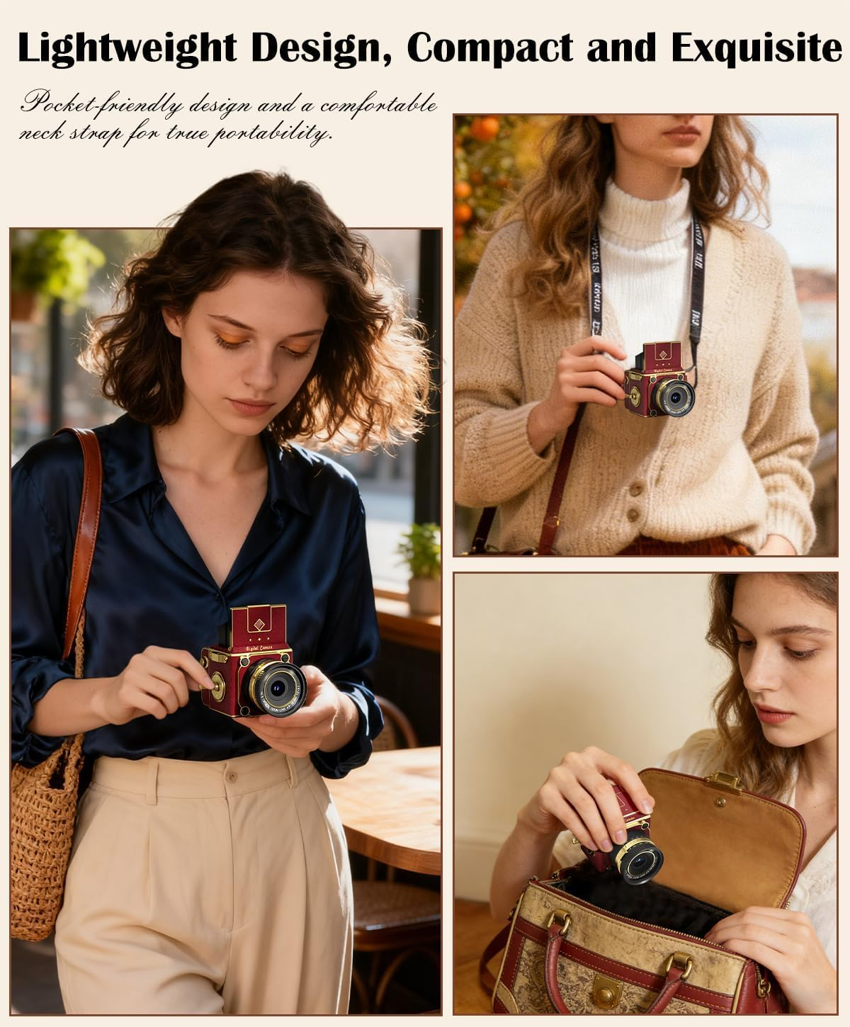 Vintage Digital Camera 56MP 2.7K Autofocus 16X Zoom 16GB