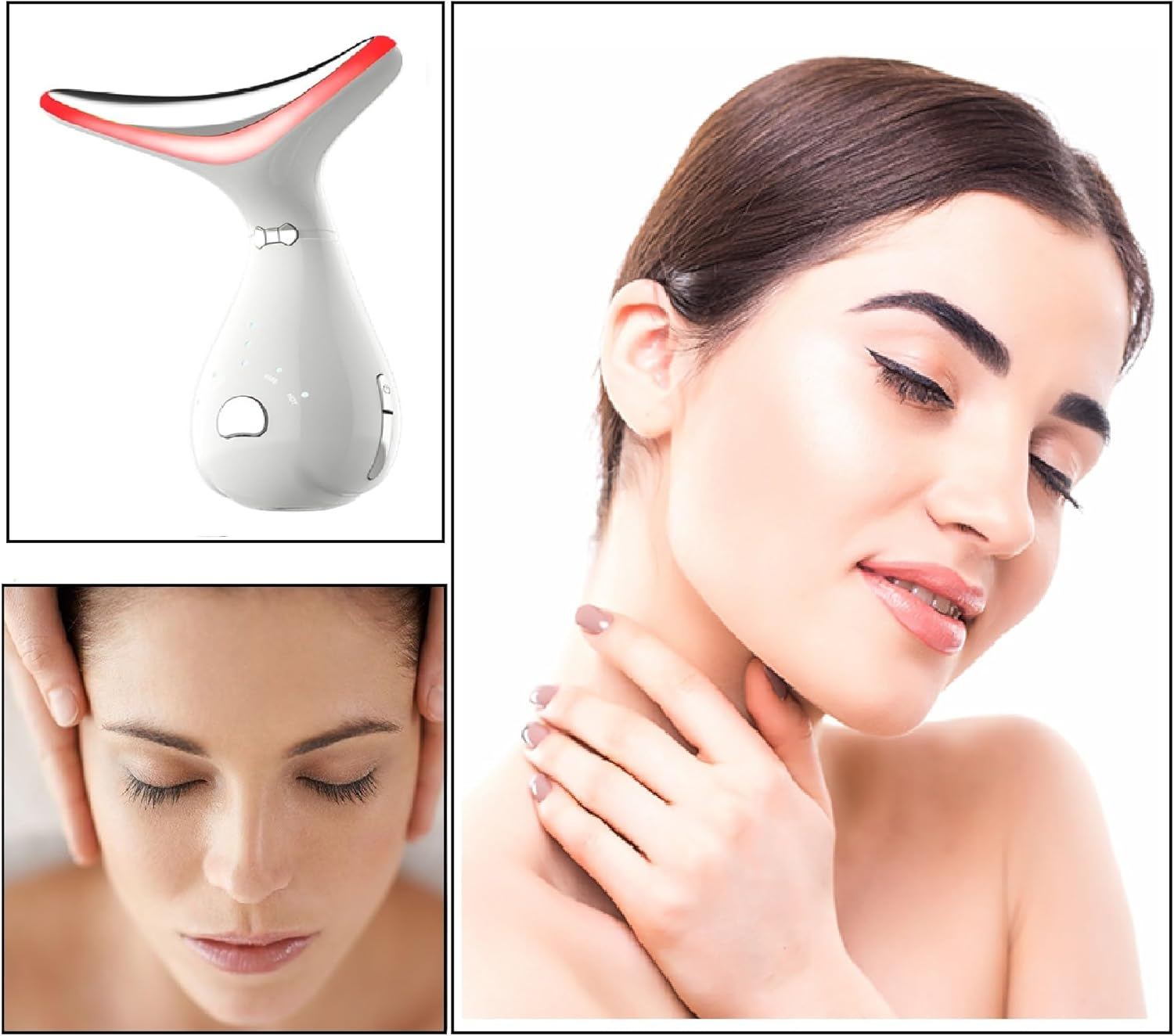 7-Color Face Neck Massager Portable Beauty Skincare