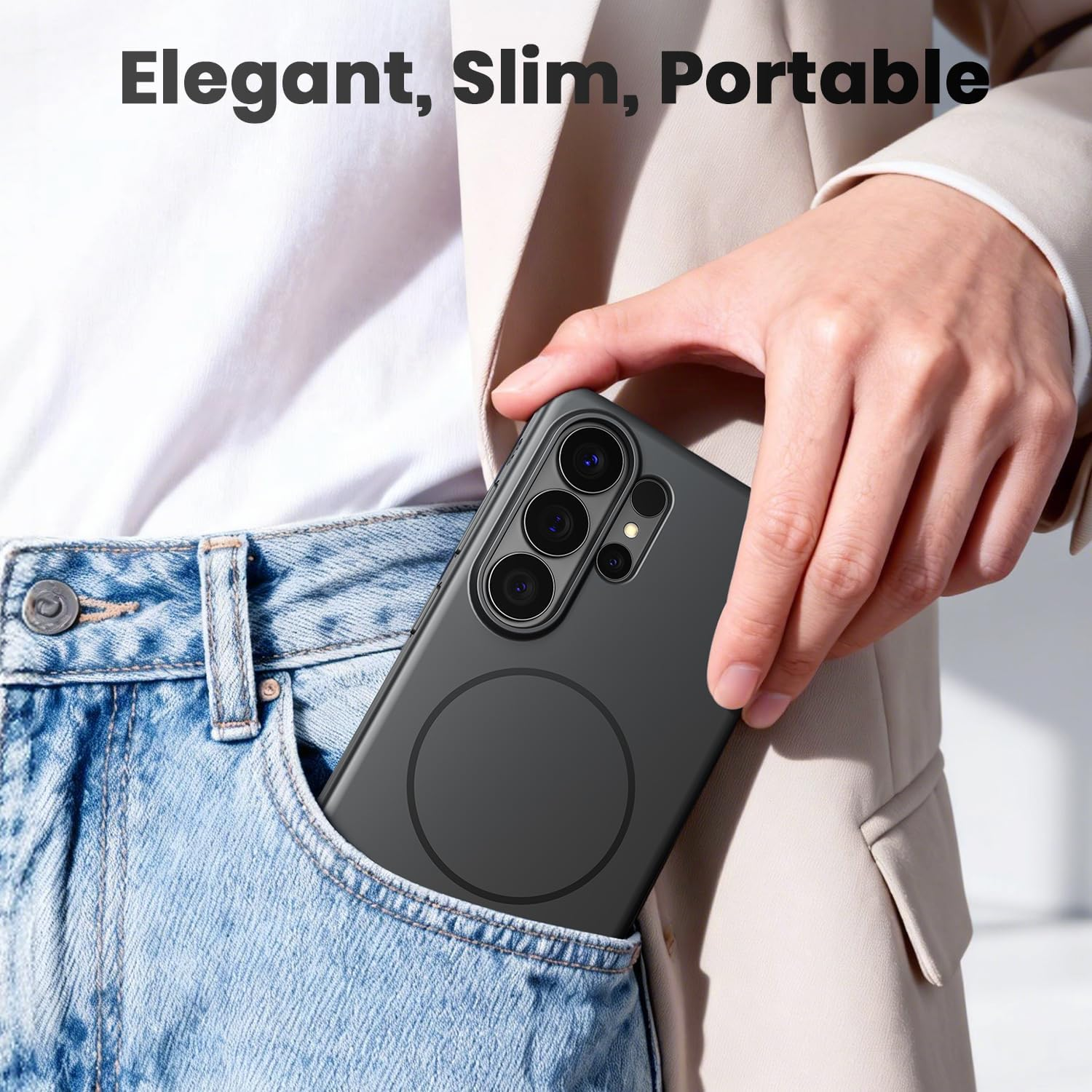 Magnetic Samsung Galaxy S26 Ultra Case MagSafe Grey