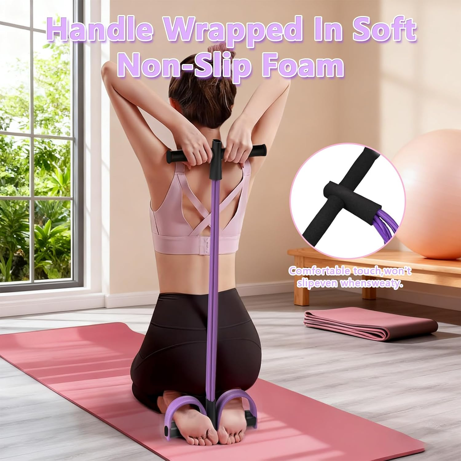 Pedal Resistance Band 6-Tube with Handles