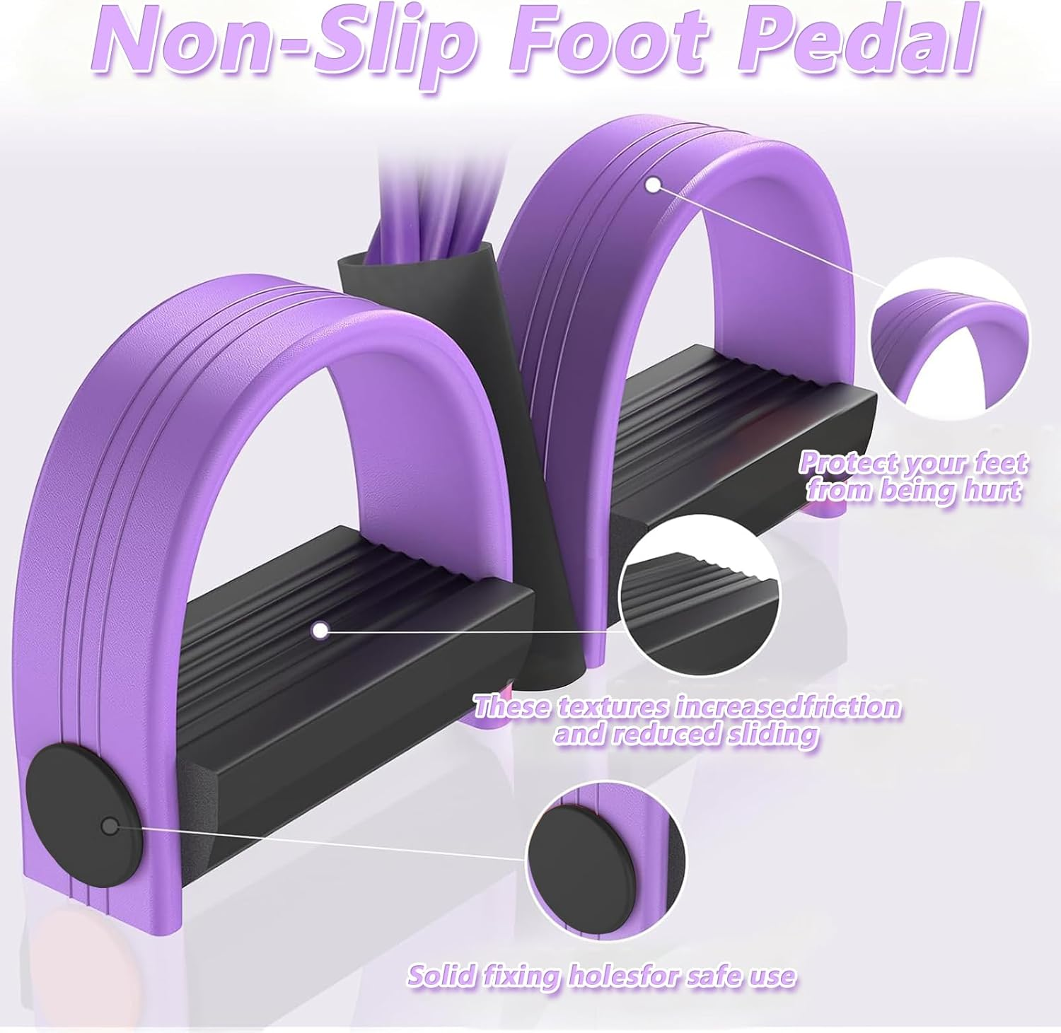 Pedal Resistance Band 6-Tube with Handles