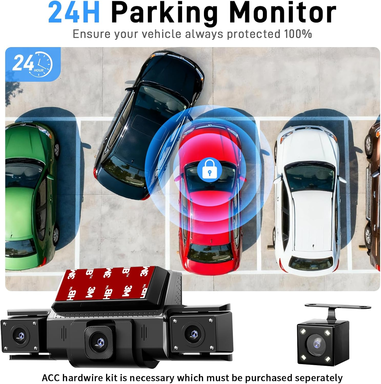 4 Channel Dash Cam 360 View GPS WiFi