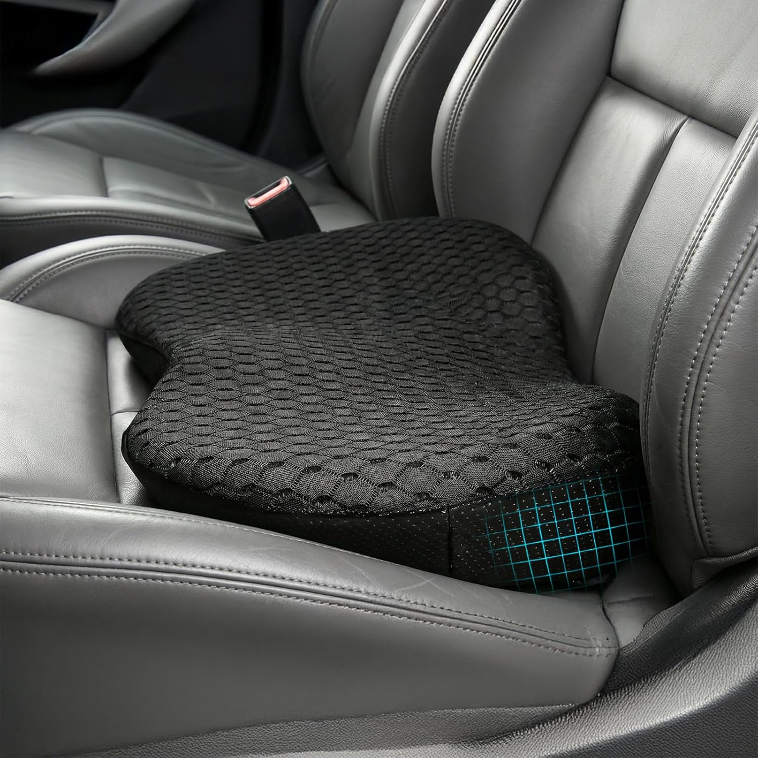 Memory Foam Car Seat Cushion 3D Black