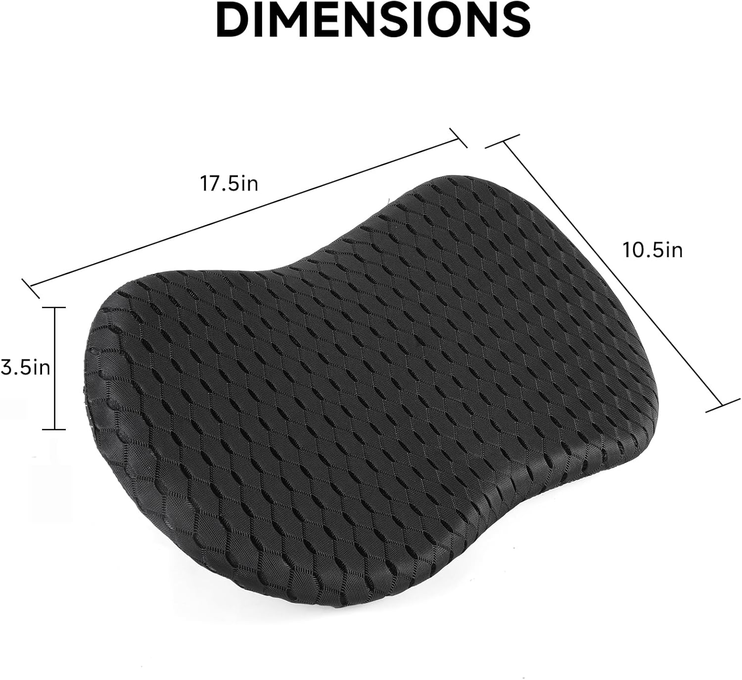Memory Foam Car Seat Cushion 3D Black