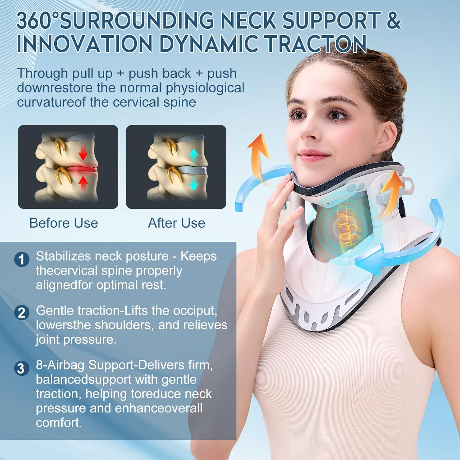 Neck Stretcher Cervical Traction Device White