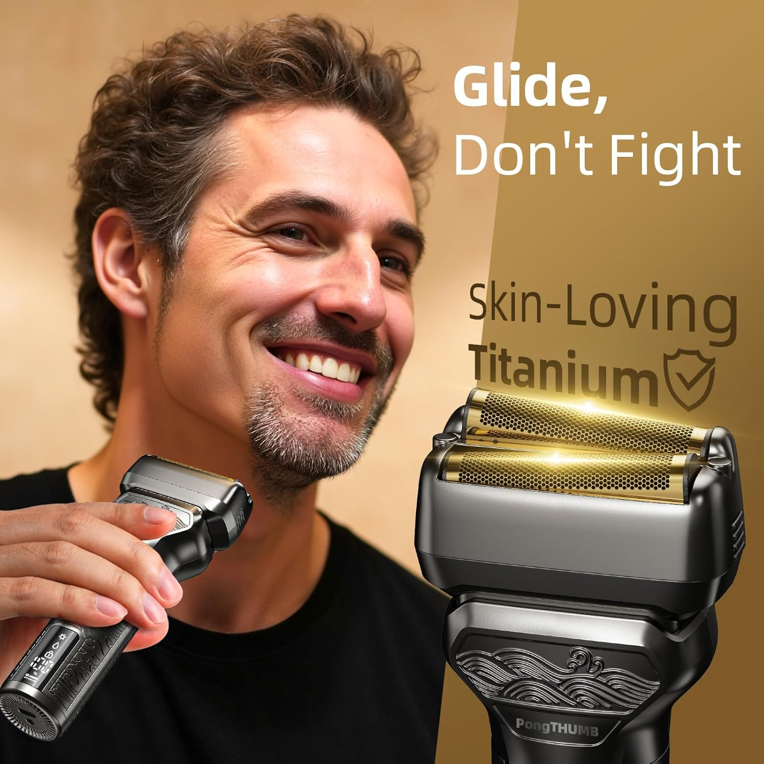 Electric Razor Pop-Up Trimmer LED Gray