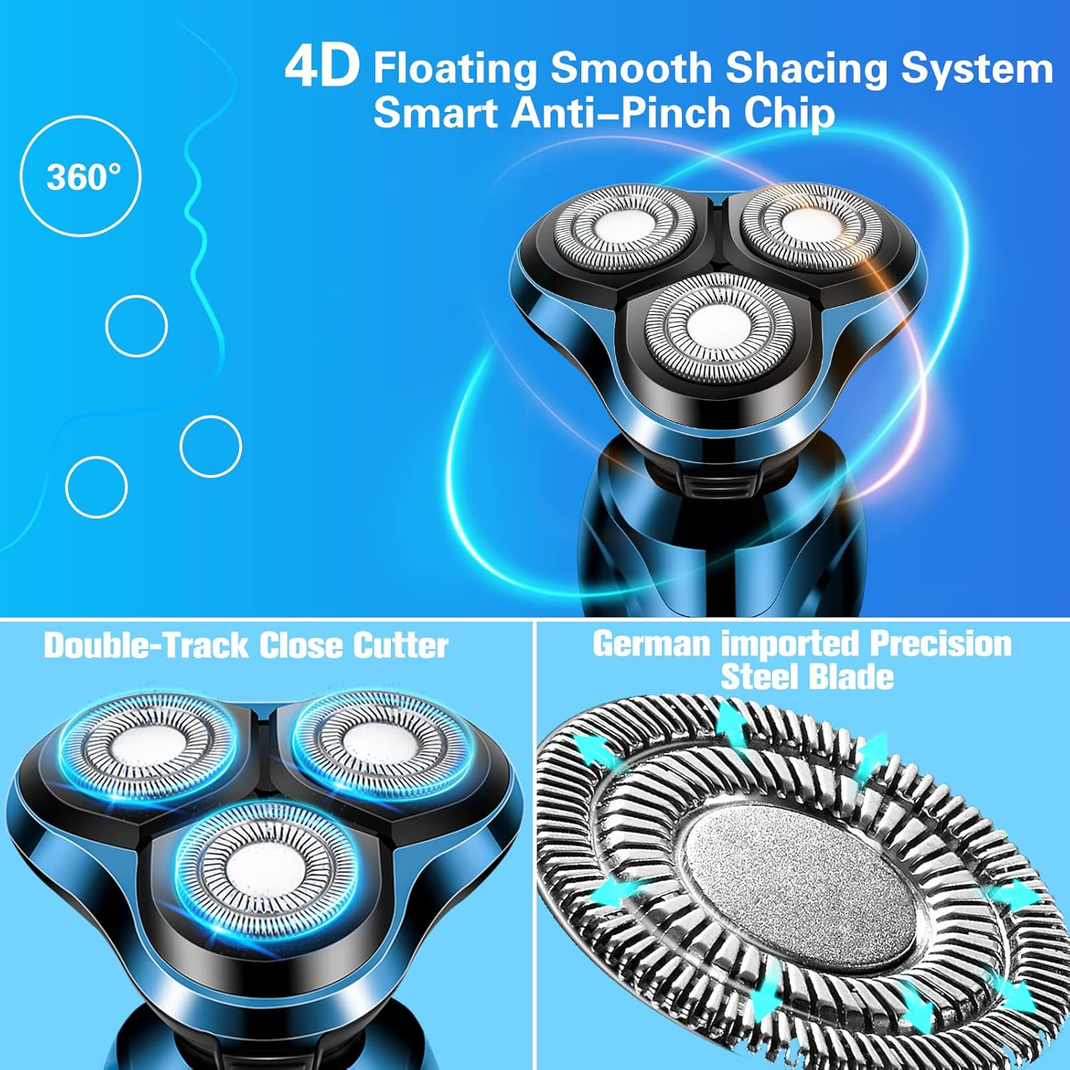 Intelligent Floating Electric Shaver USB
