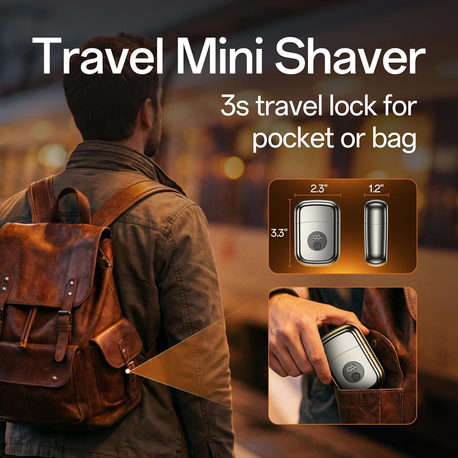 Mini Electric Razor Portable Cordless Travel