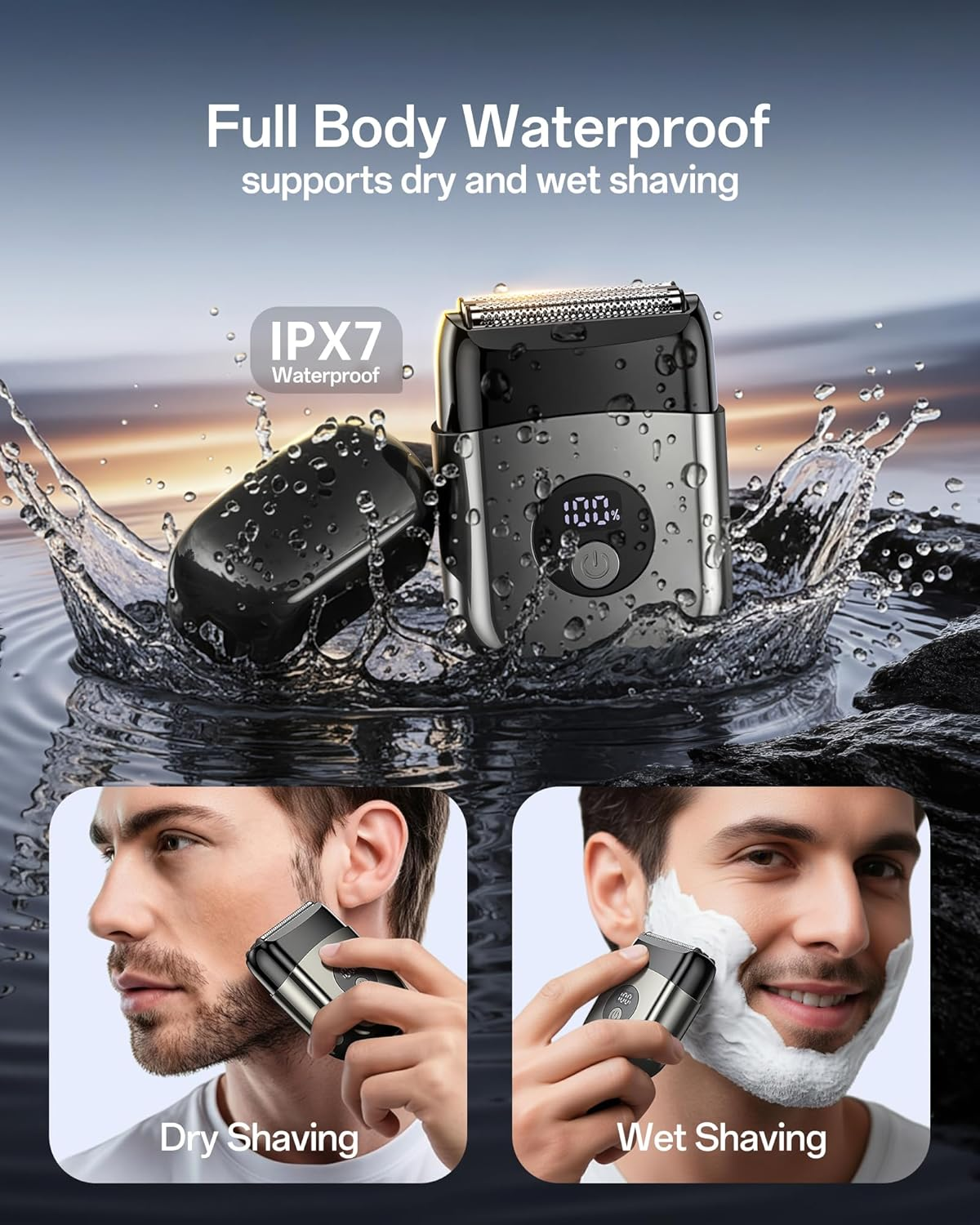Mini Electric Razor Portable Cordless Travel
