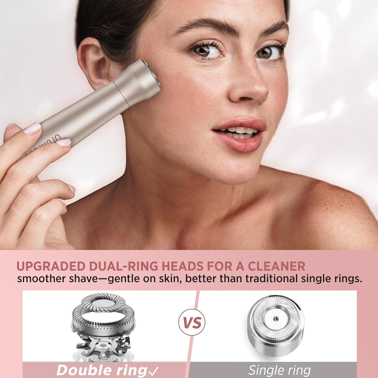 2-in-1 Electric Razor Women Painless Travel Lock