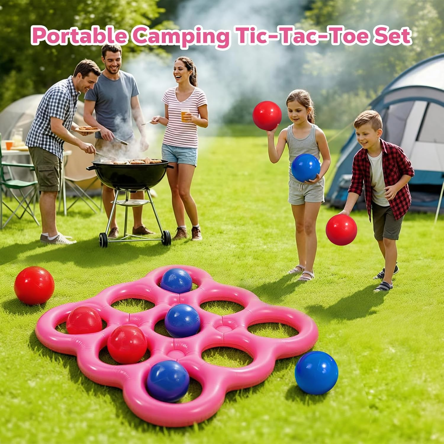 MoKo Pool Tic-Tac-Toe Float Game Set 10 Balls 2-10P