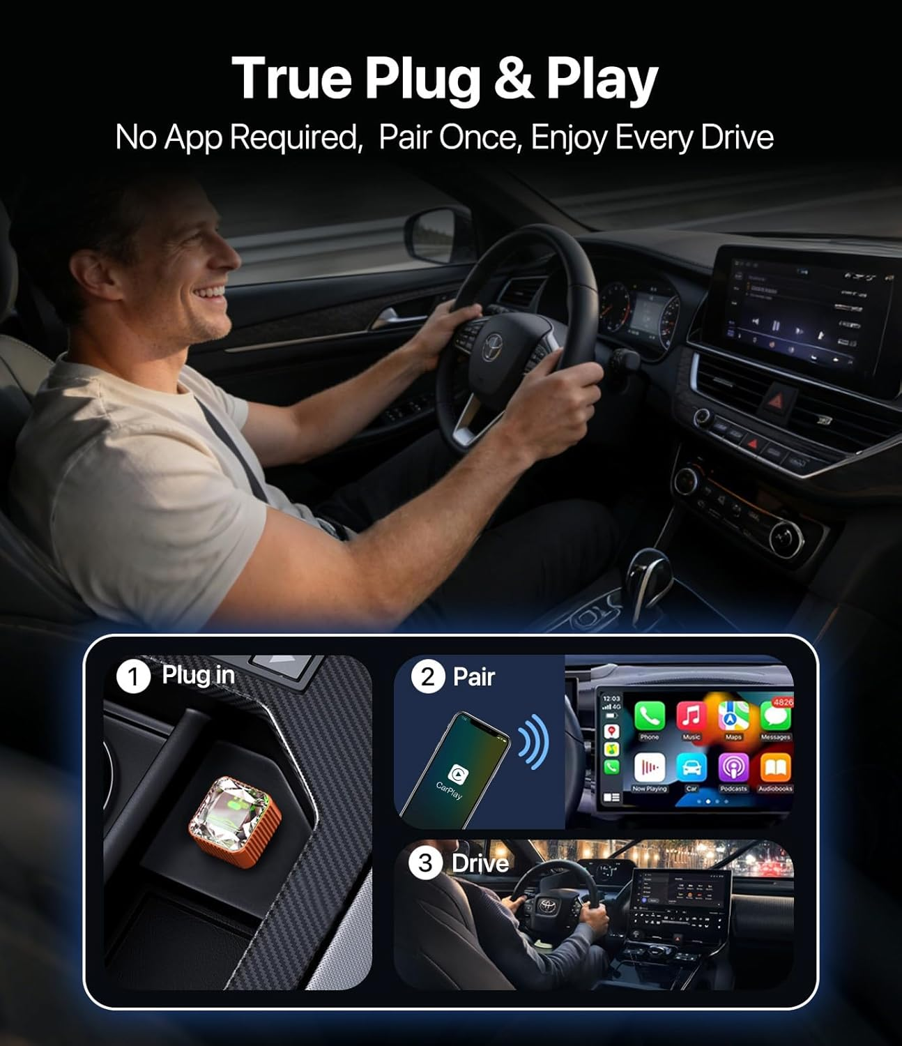 2026 Wireless CarPlay Adapter iPhone 5s Auto-Connect