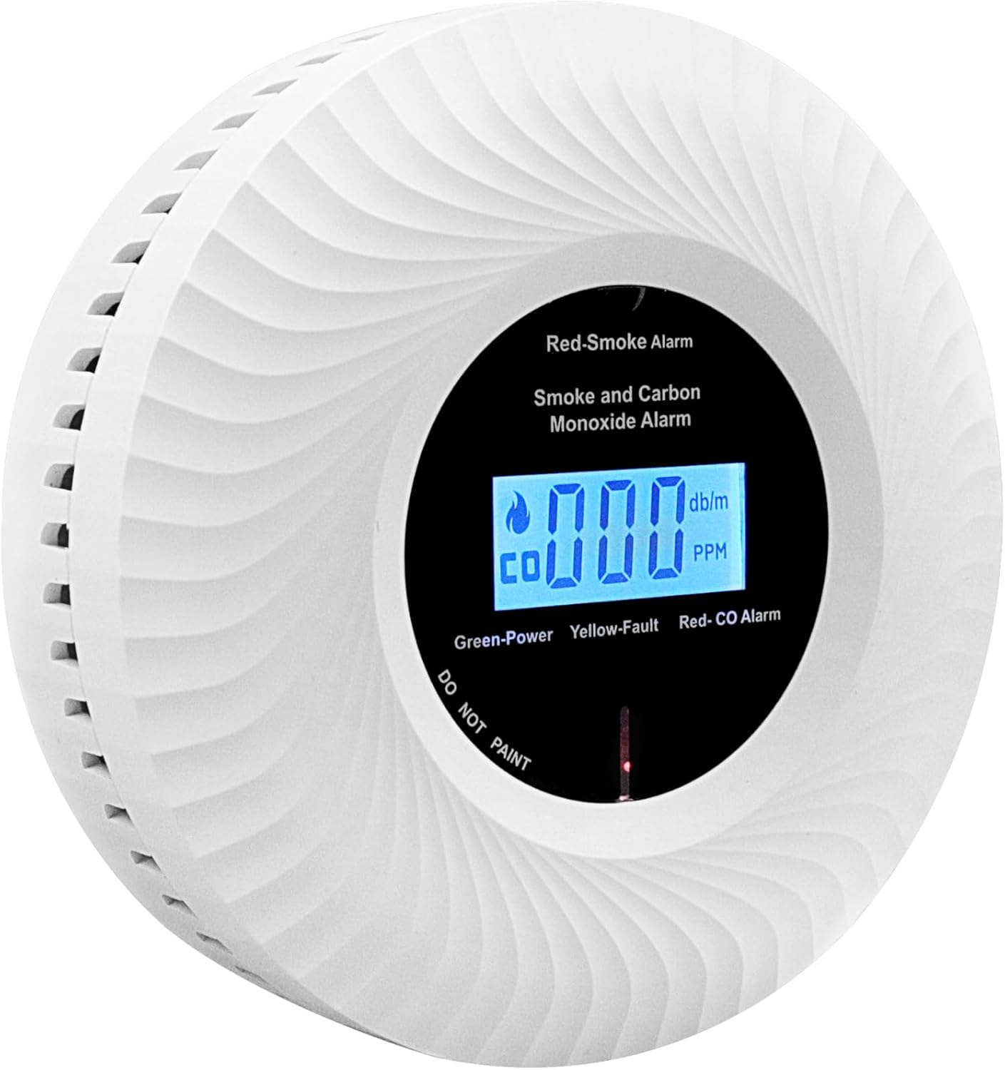 2-in-1 Smoke & CO Detector Digital Display Sound Light