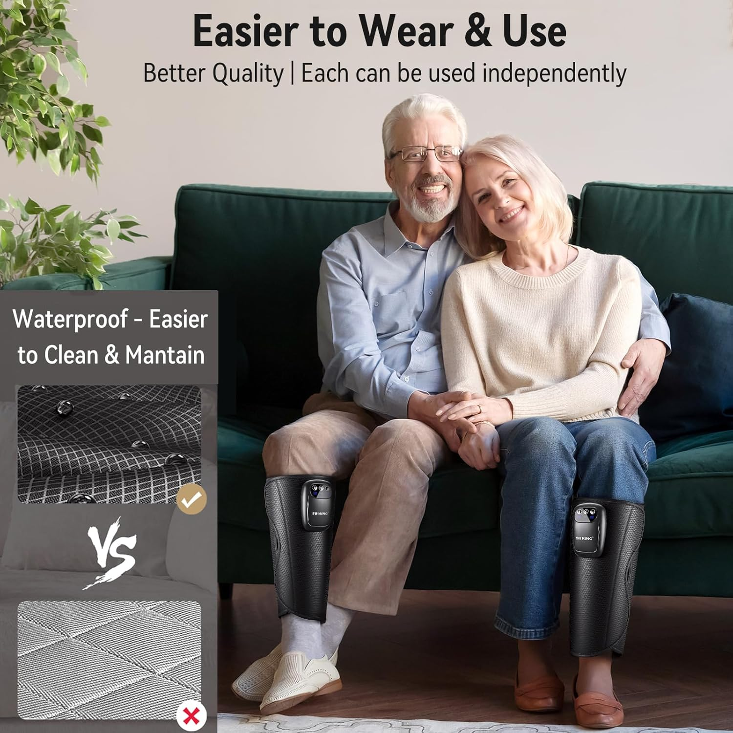 Cordless Calf Massager Leg Compression 3 Modes Pain Relief