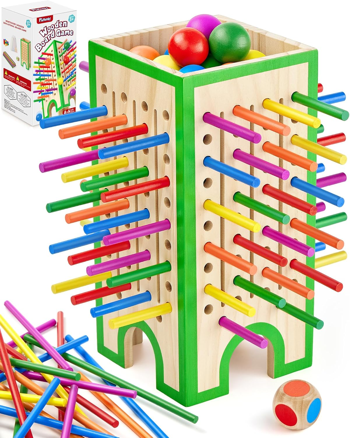 Montessori Wooden Sticks Math Toy for Kids 3-6