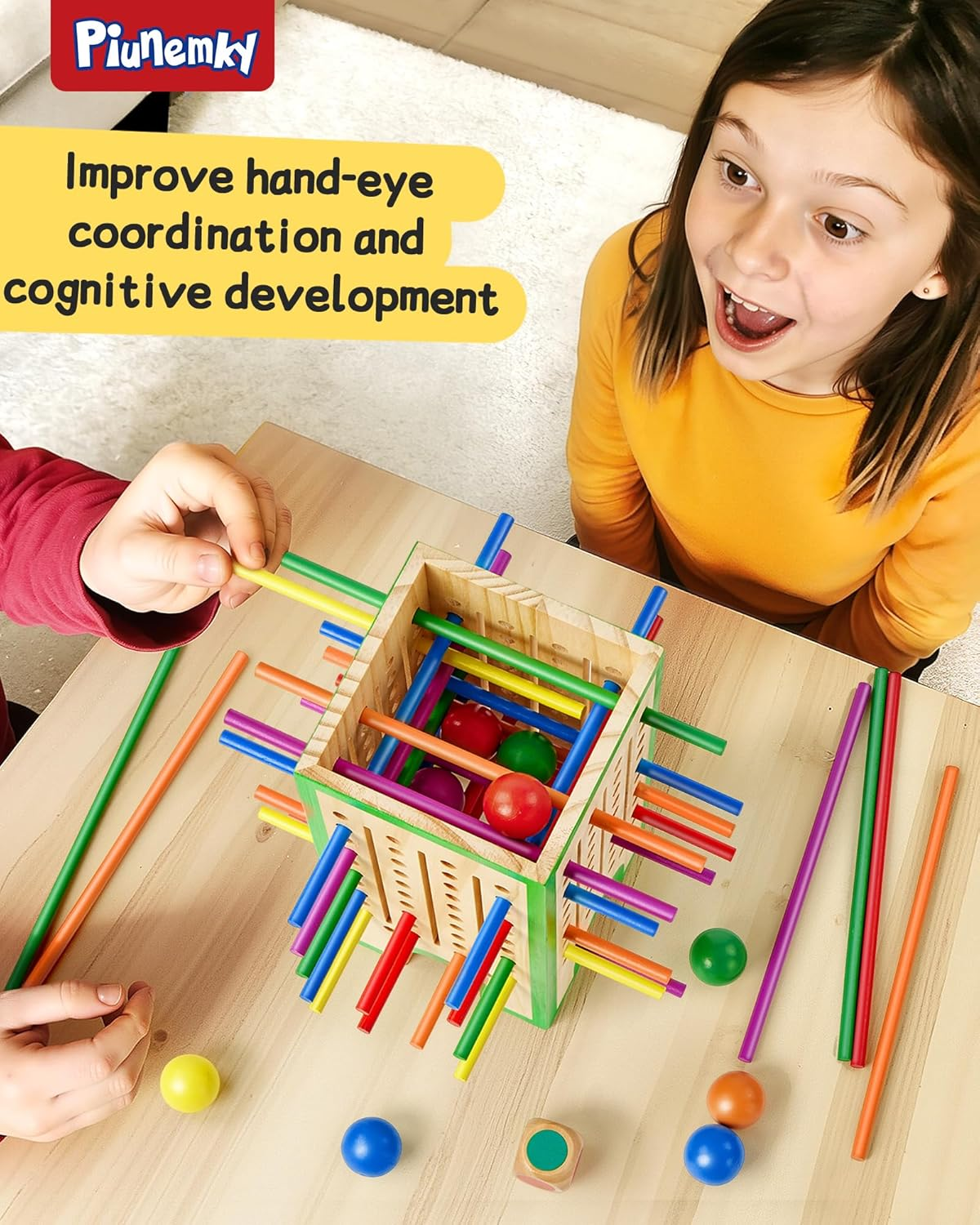 Montessori Wooden Sticks Math Toy for Kids 3-6