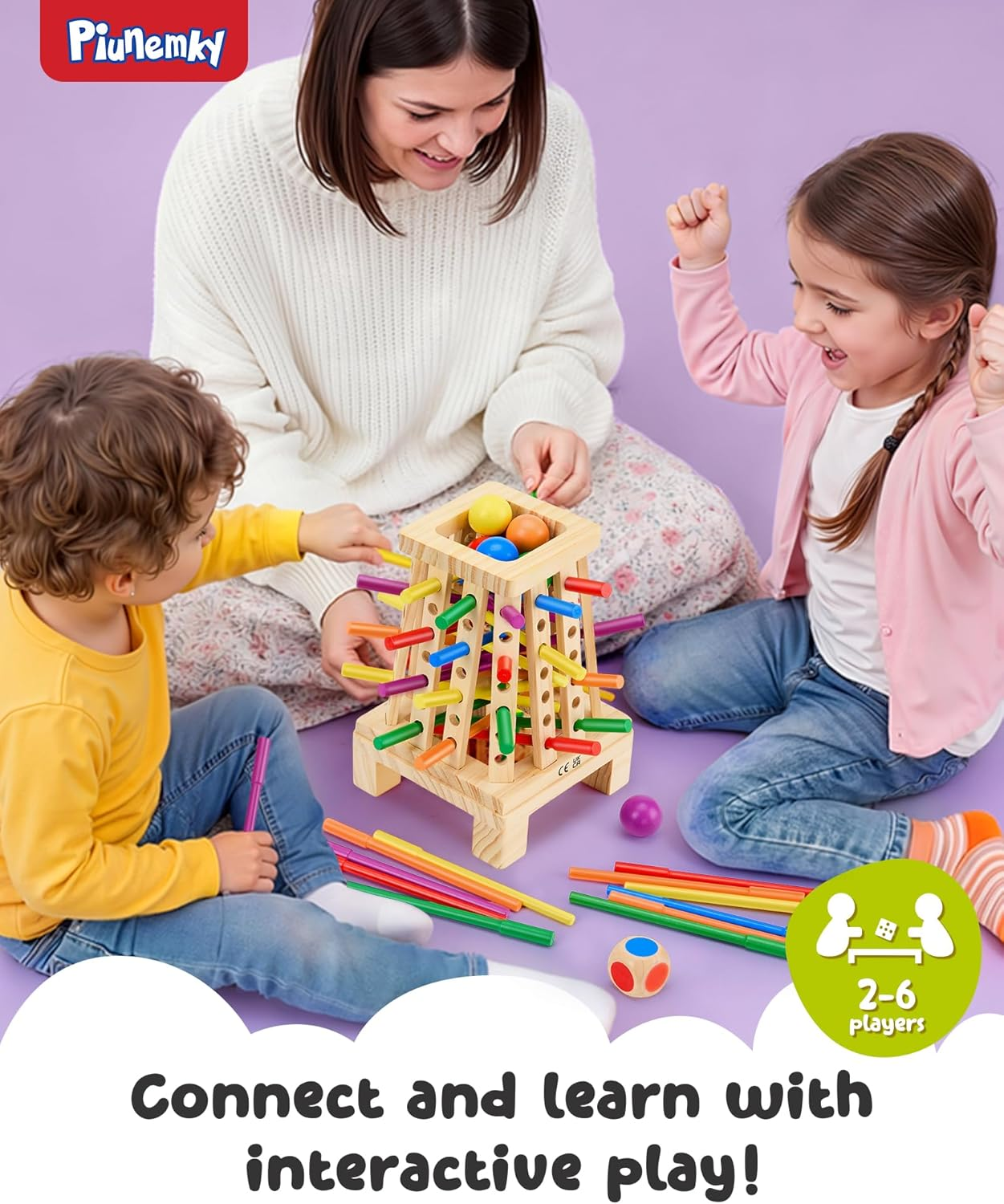 Montessori Wooden Stick Game | 36 Colorful Sticks