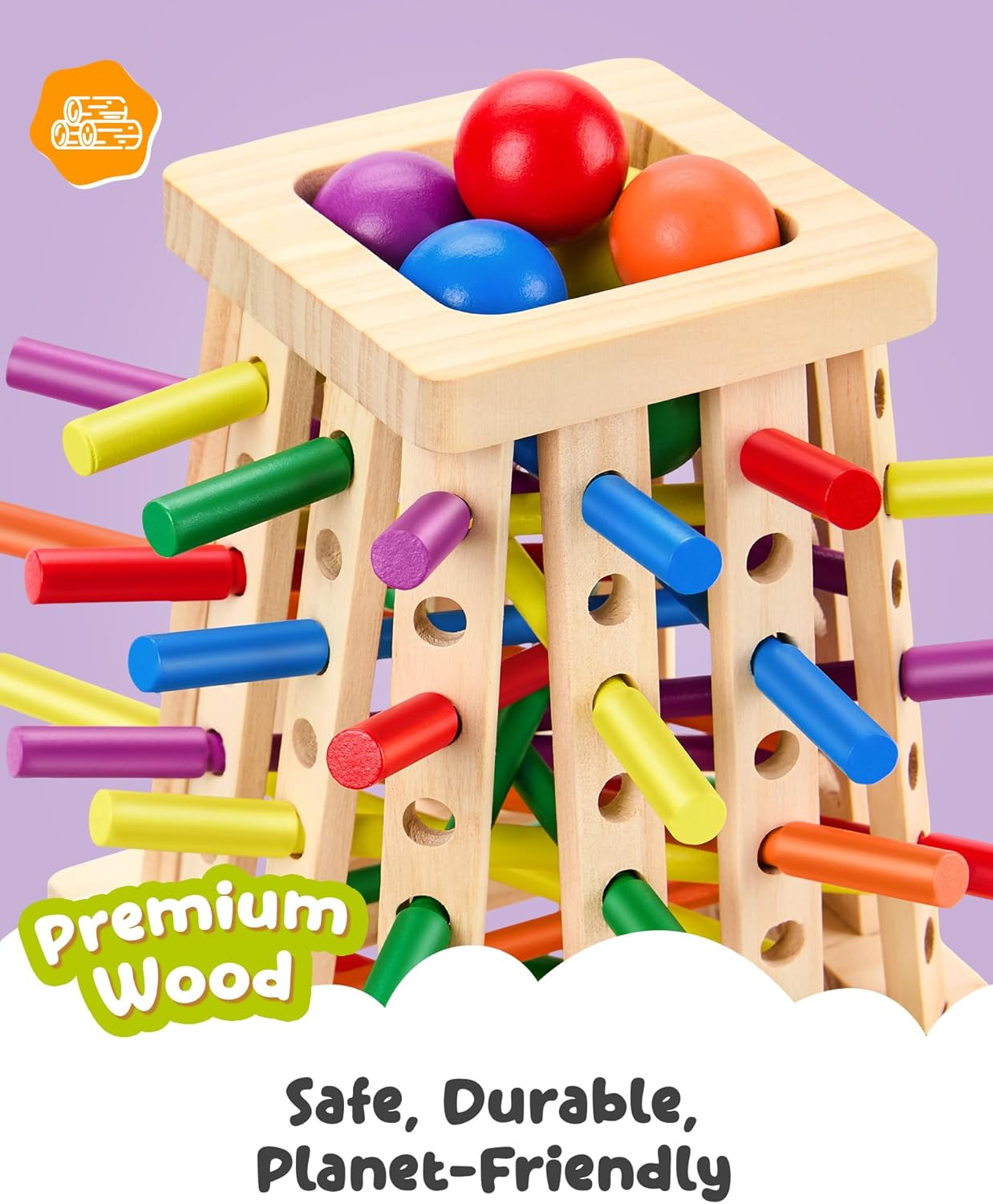 Montessori Wooden Stick Game | 36 Colorful Sticks