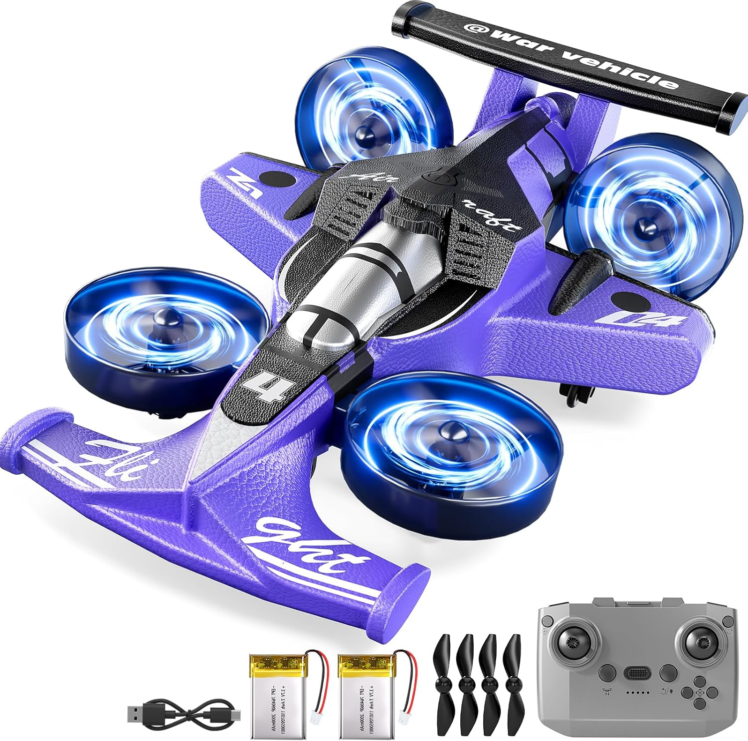 RC Airplane & Car 2-in-1 Foam Plane for Kids