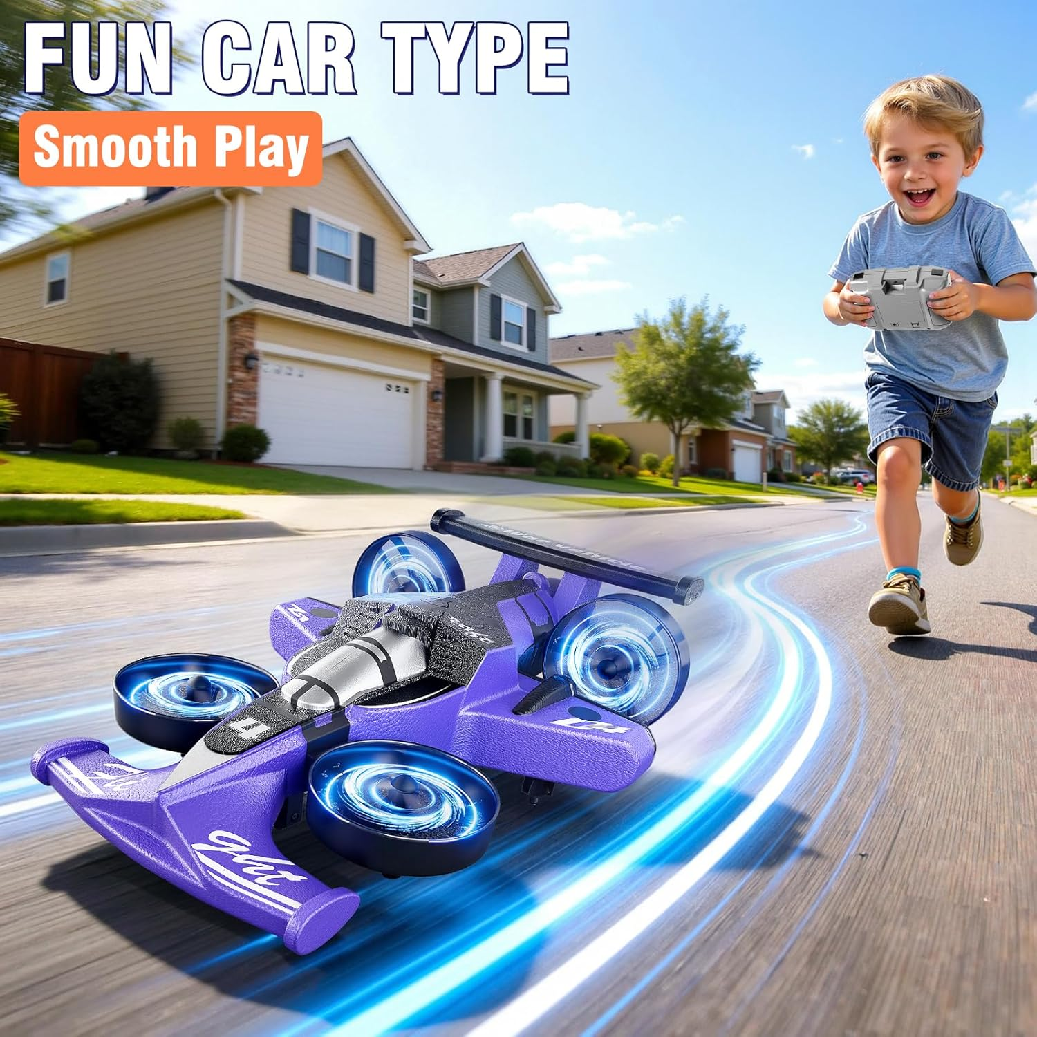 RC Airplane & Car 2-in-1 Foam Plane for Kids