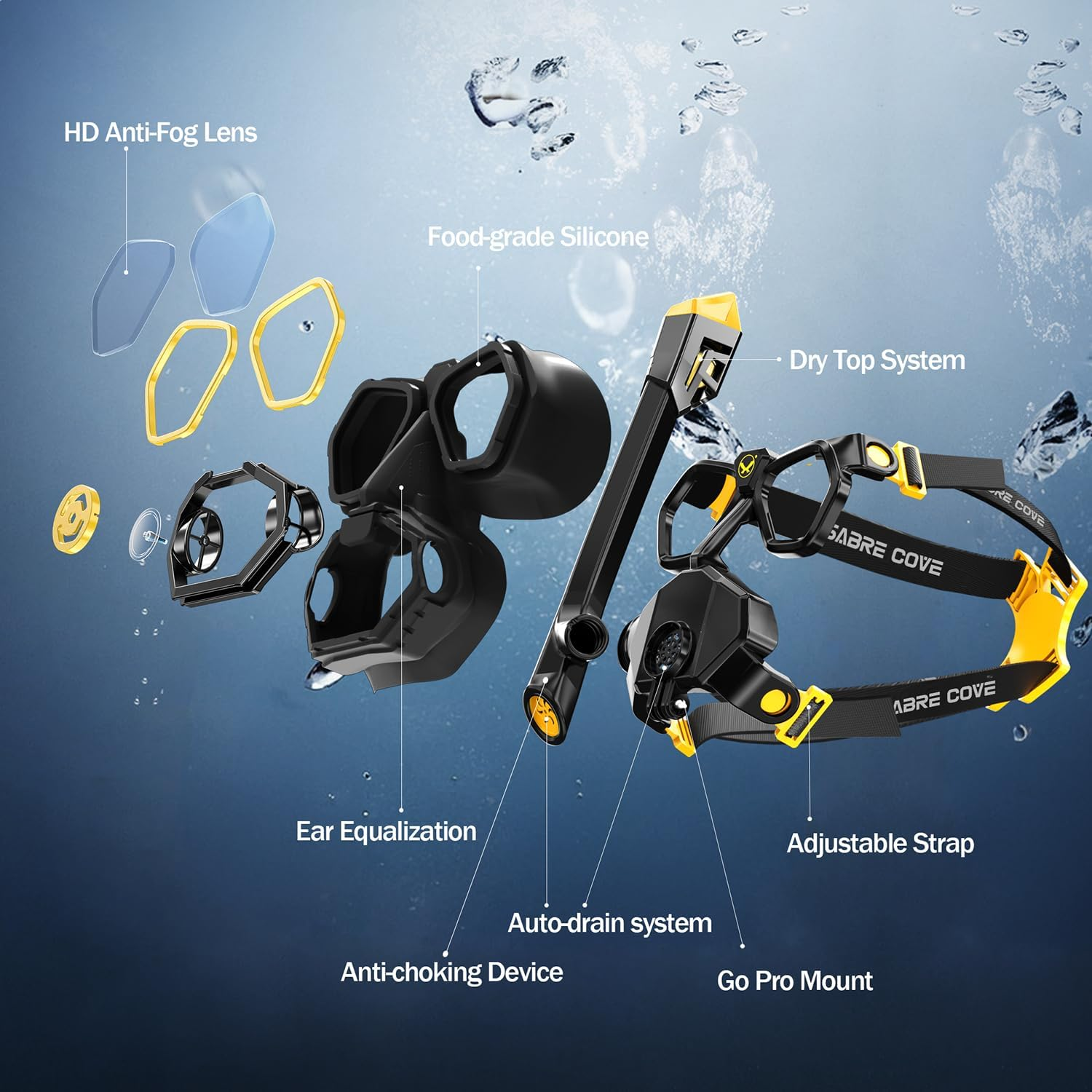 Sabre Cove R3 Full Face Snorkel Mask