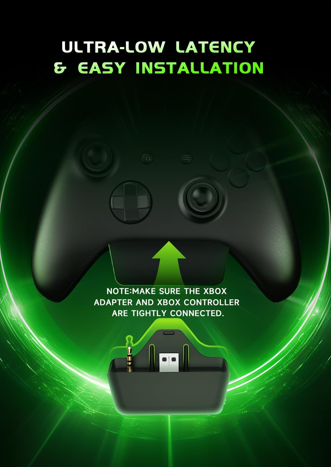 Wireless Gaming Headset BT 5.3 – Xbox PS5 Switch, Black/Green