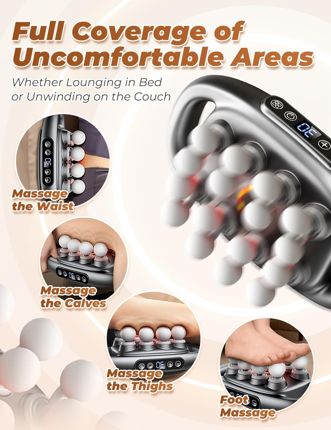 New Gen 16-Head Massage Gun with Heat & 3 Modes