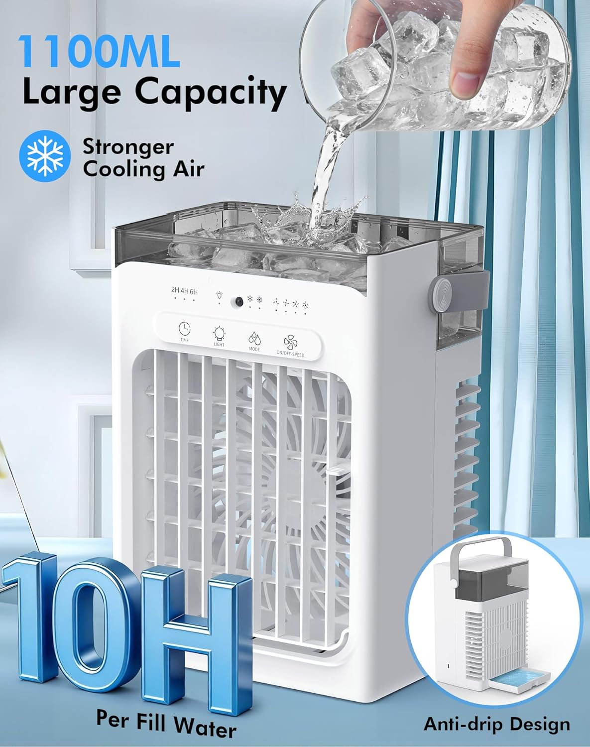 Portable Air Cooler Mini AC with Remote