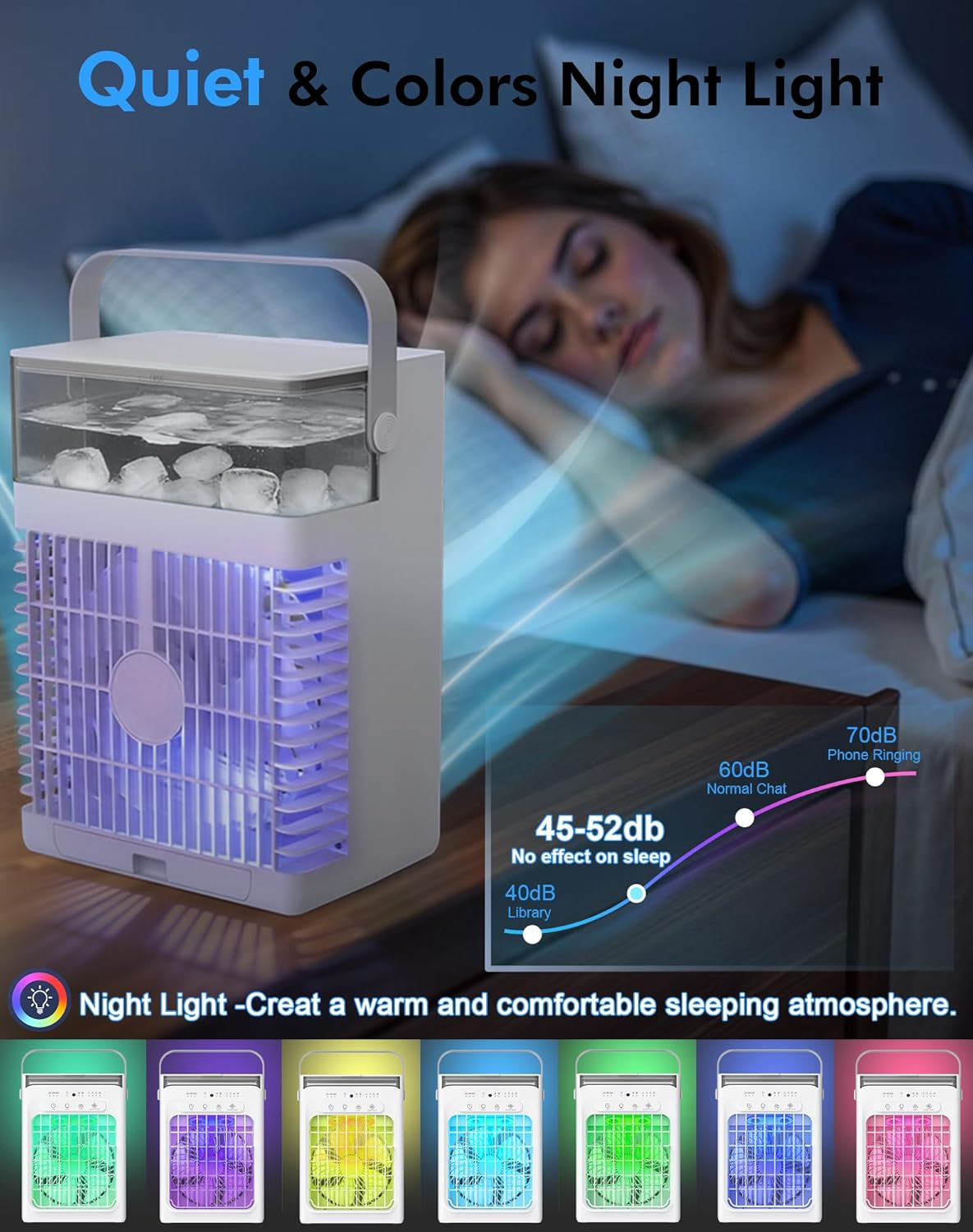 Portable Air Cooler Mini AC with Remote