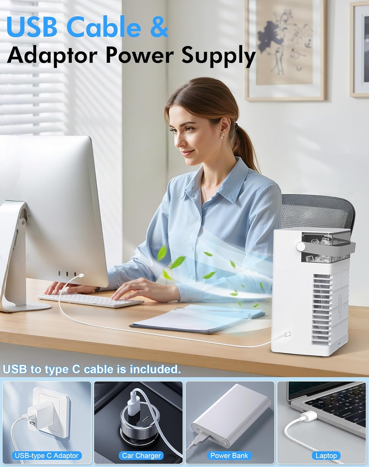 Portable Air Cooler Mini AC with Remote