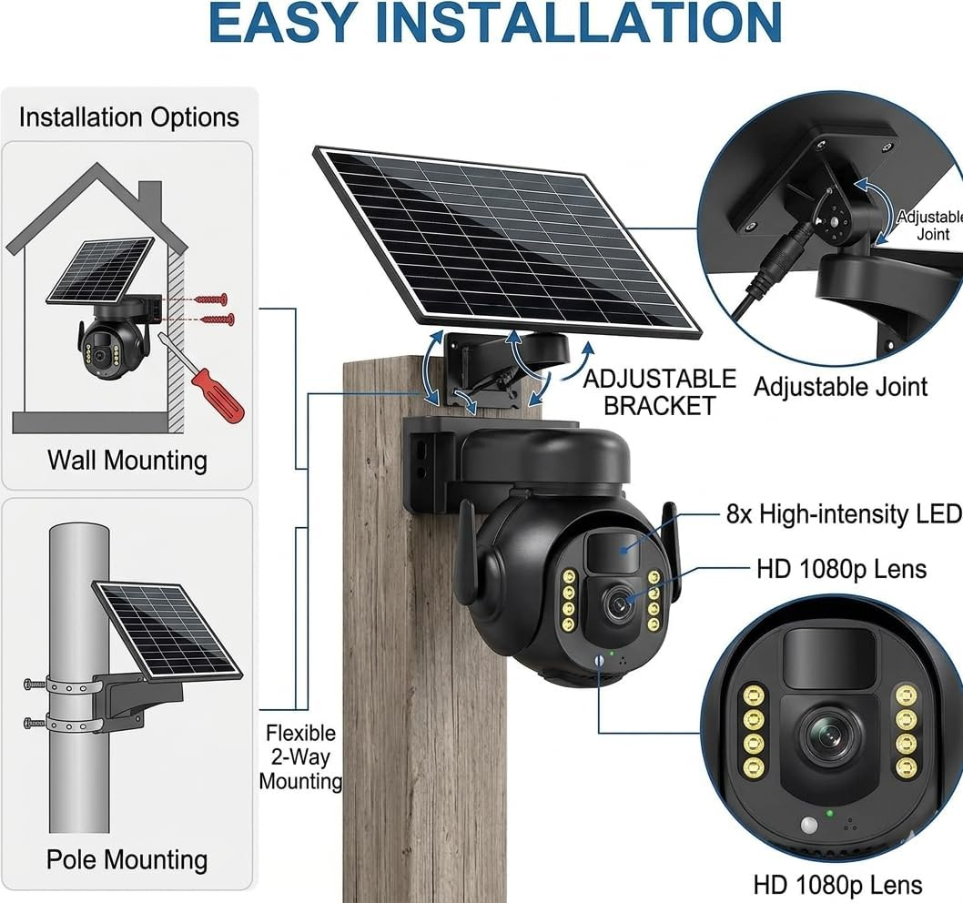 4K 8MP 4G LTE Cellular Security Camera