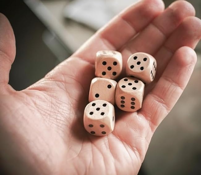 American Mahjong Solid Wood Dice Set