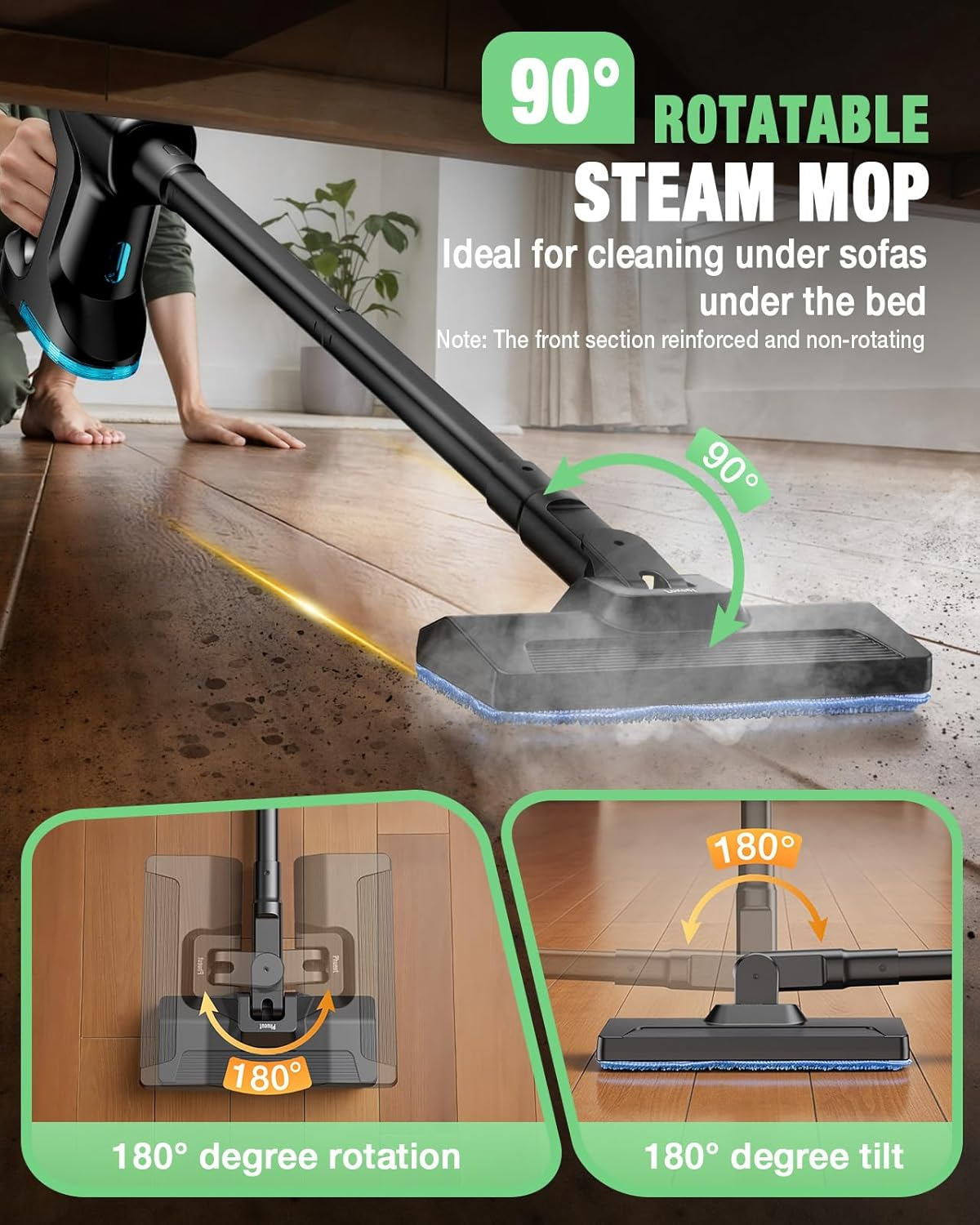 14-in-1 Heavy Duty Steam Mop & Handheld Steam Cleaner