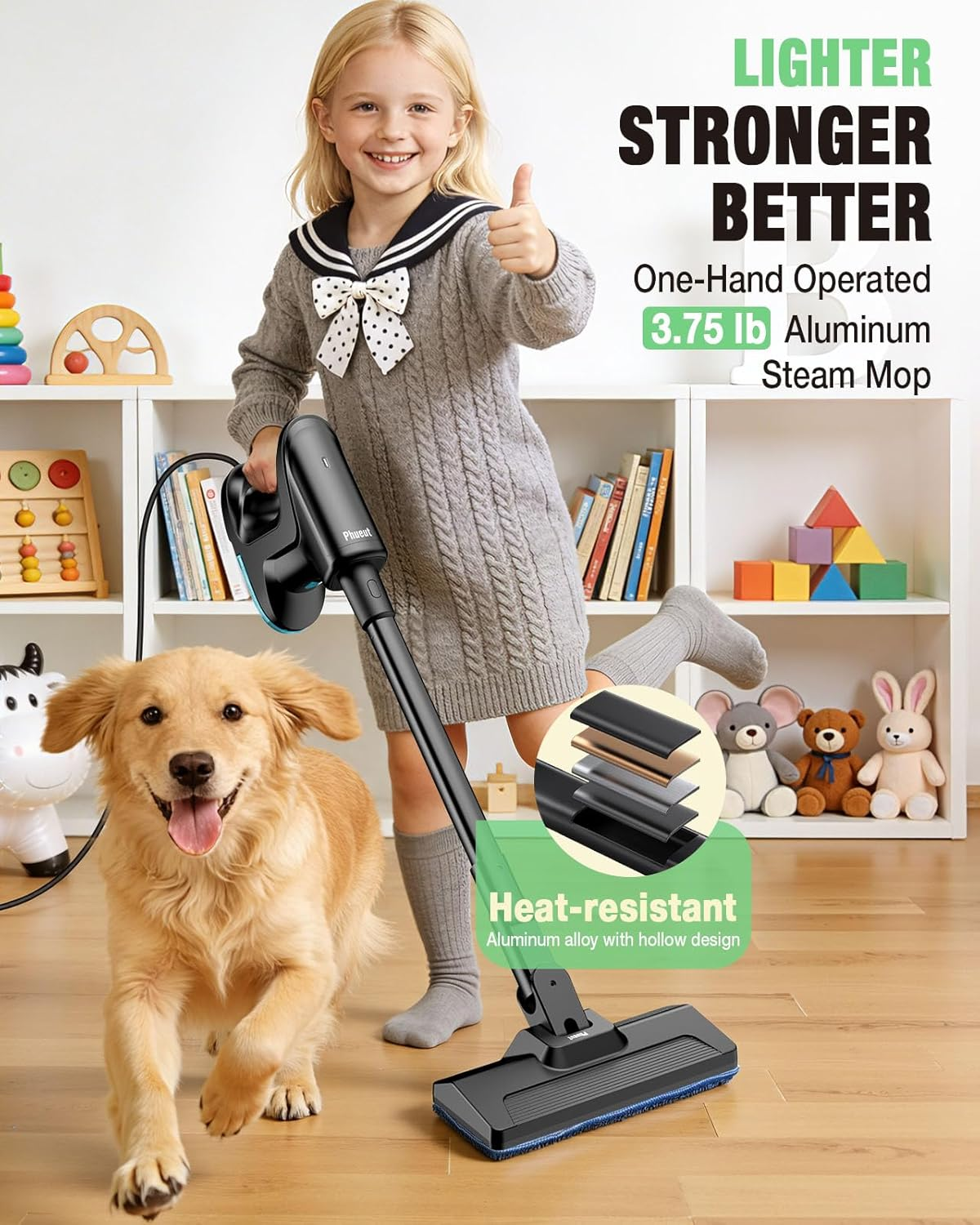 14-in-1 Heavy Duty Steam Mop & Handheld Steam Cleaner