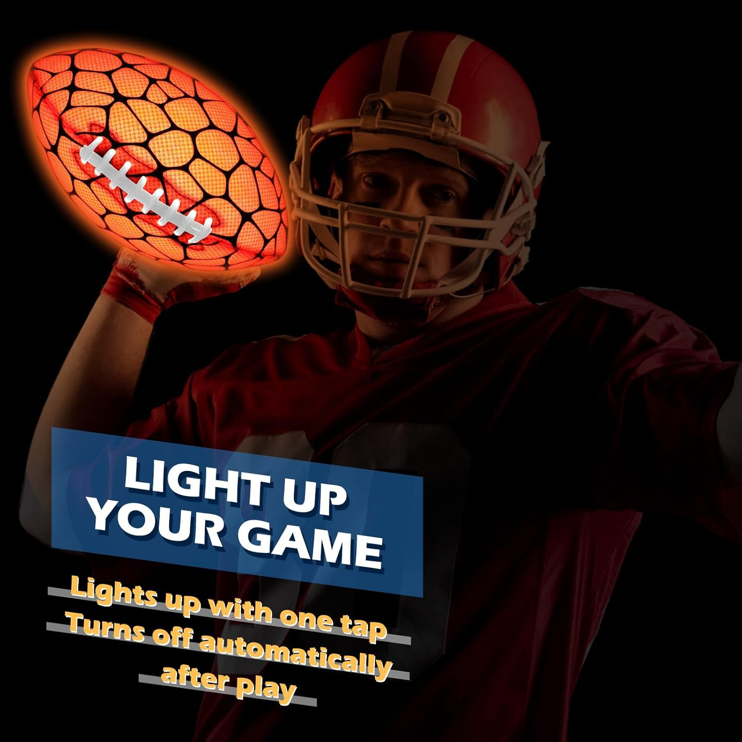 Light Up Football Toy Strong Grip Glow Dark