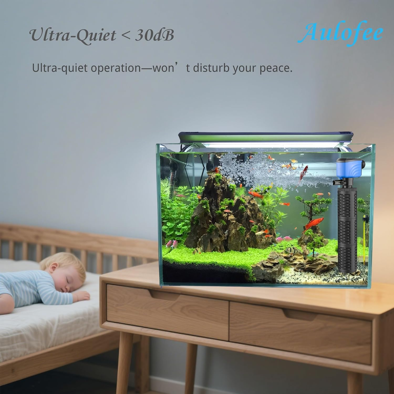 Submersible Aquarium Filter 100-300 Gal Whisper Quiet