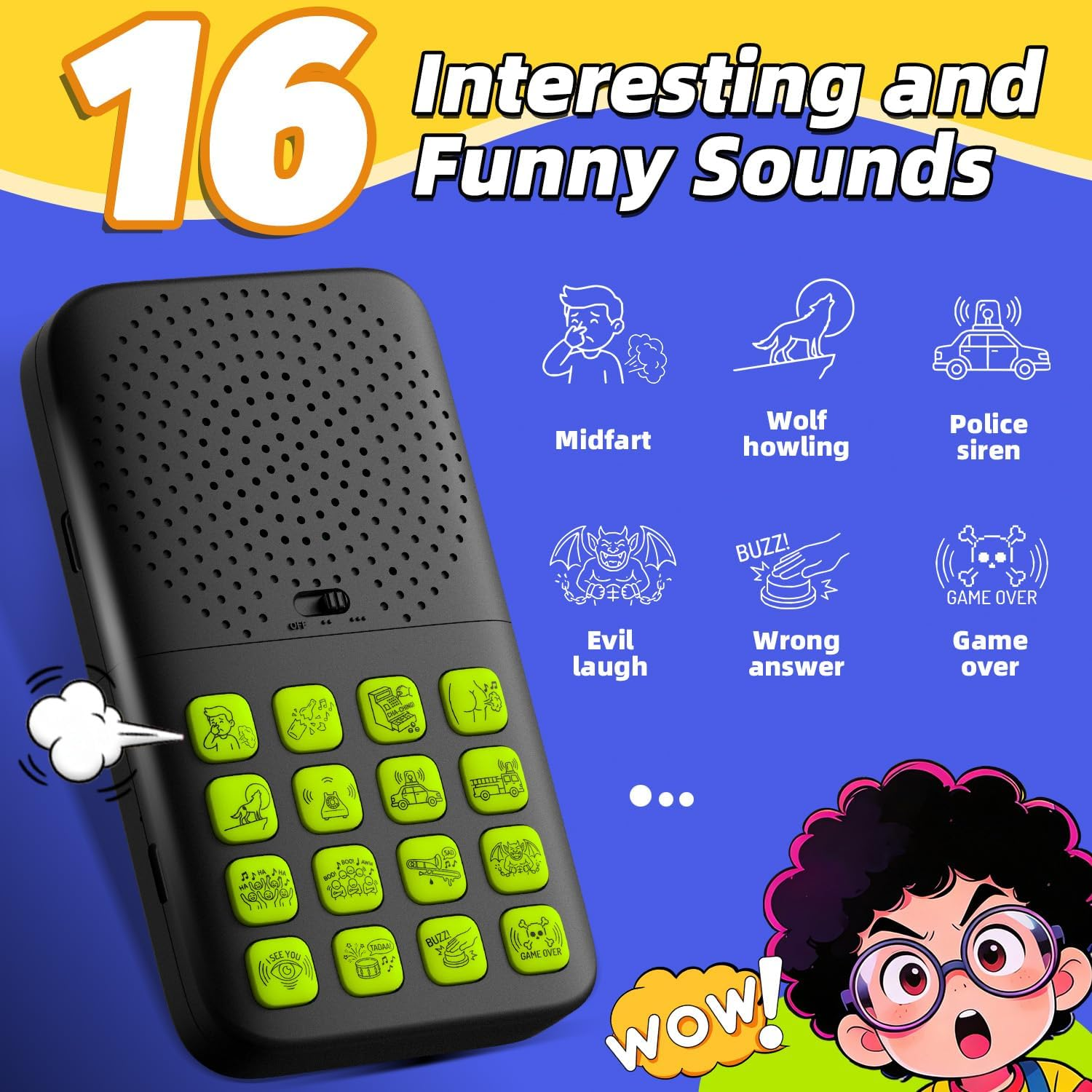 2-in-1 Magnetic Sound Effects Machine 16 Funny Sounds