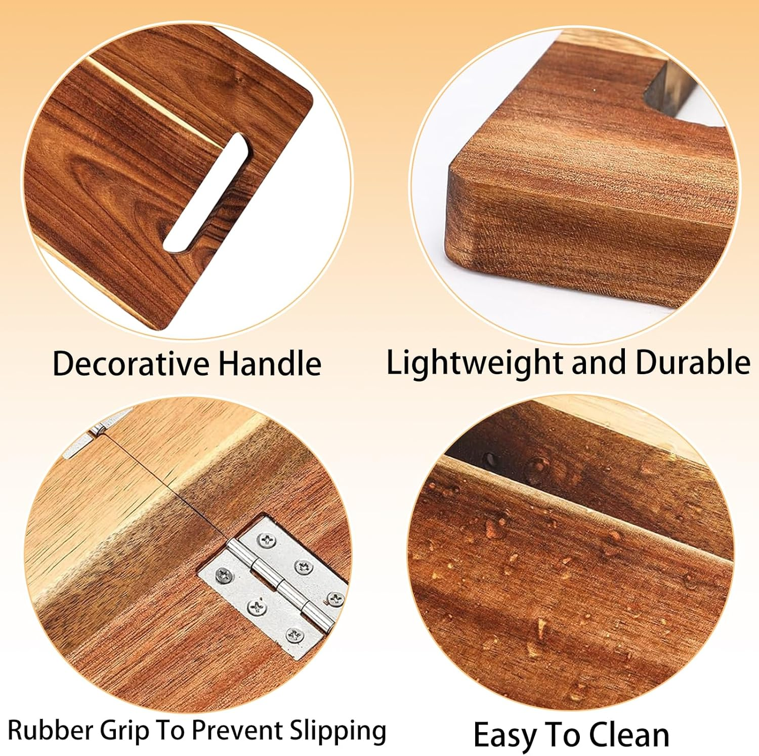 Acacia Charcuterie Board 33x12 Foldable with Handles