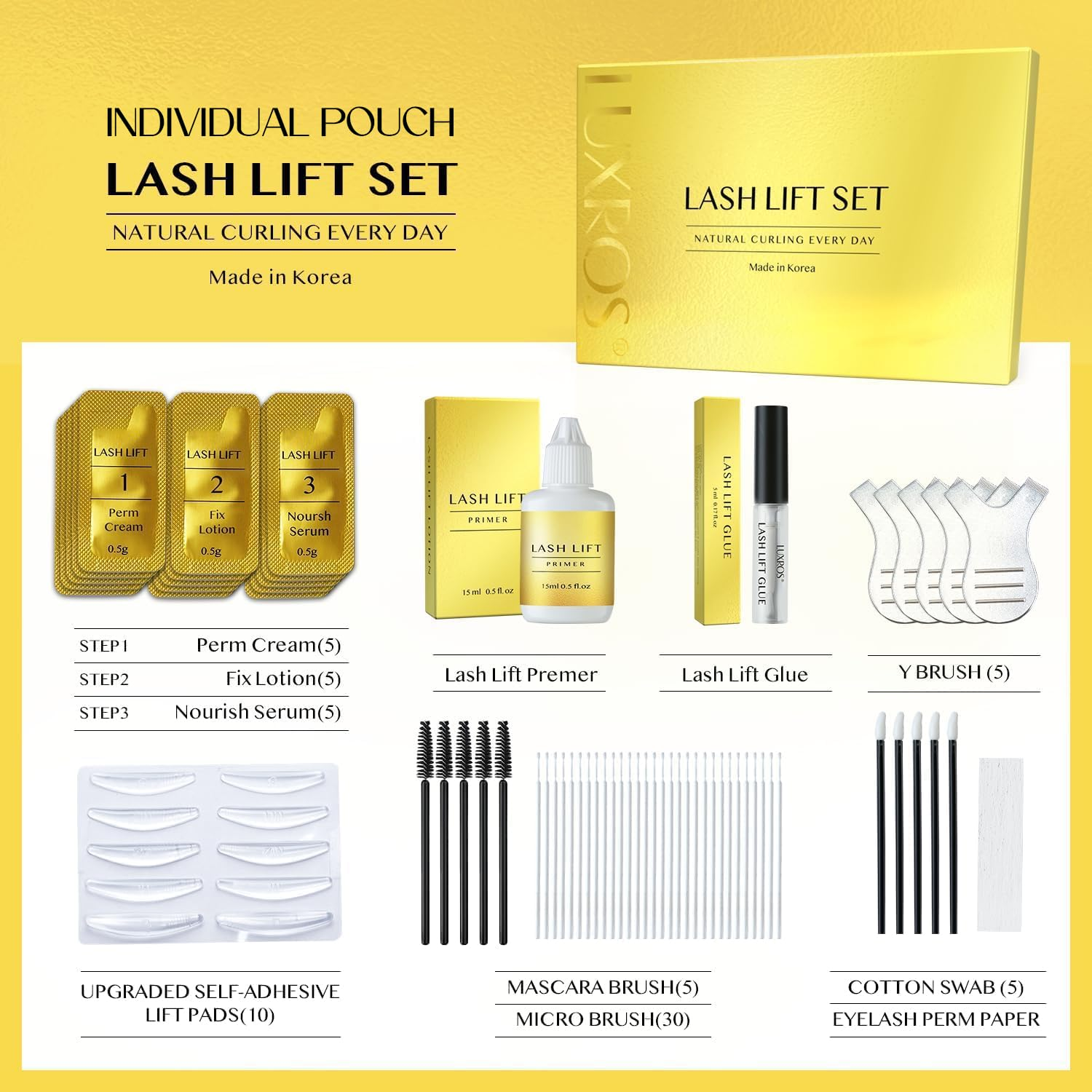 Korean Lash Lift Kit Thio-Free Keratin 5-Use