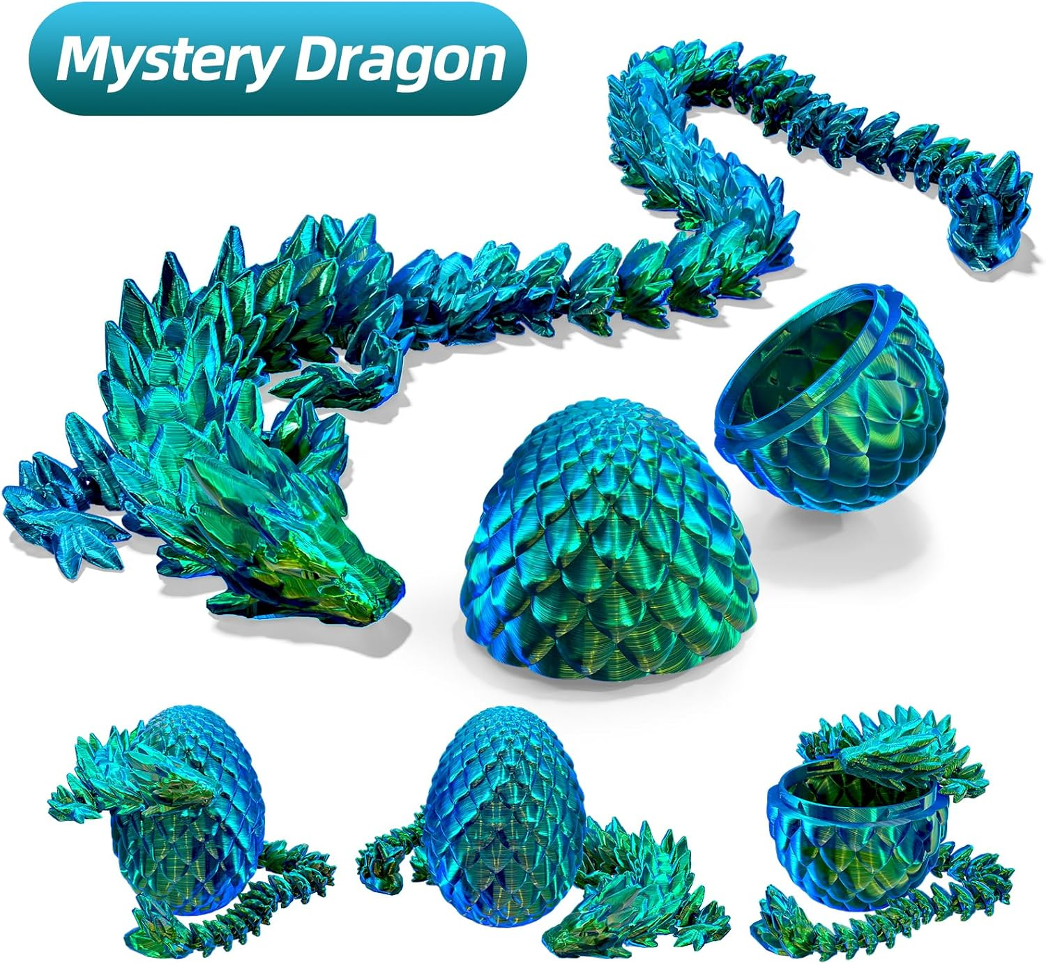 2 Pack 12in 3D Dragon with Egg Easter Basket Stuffer