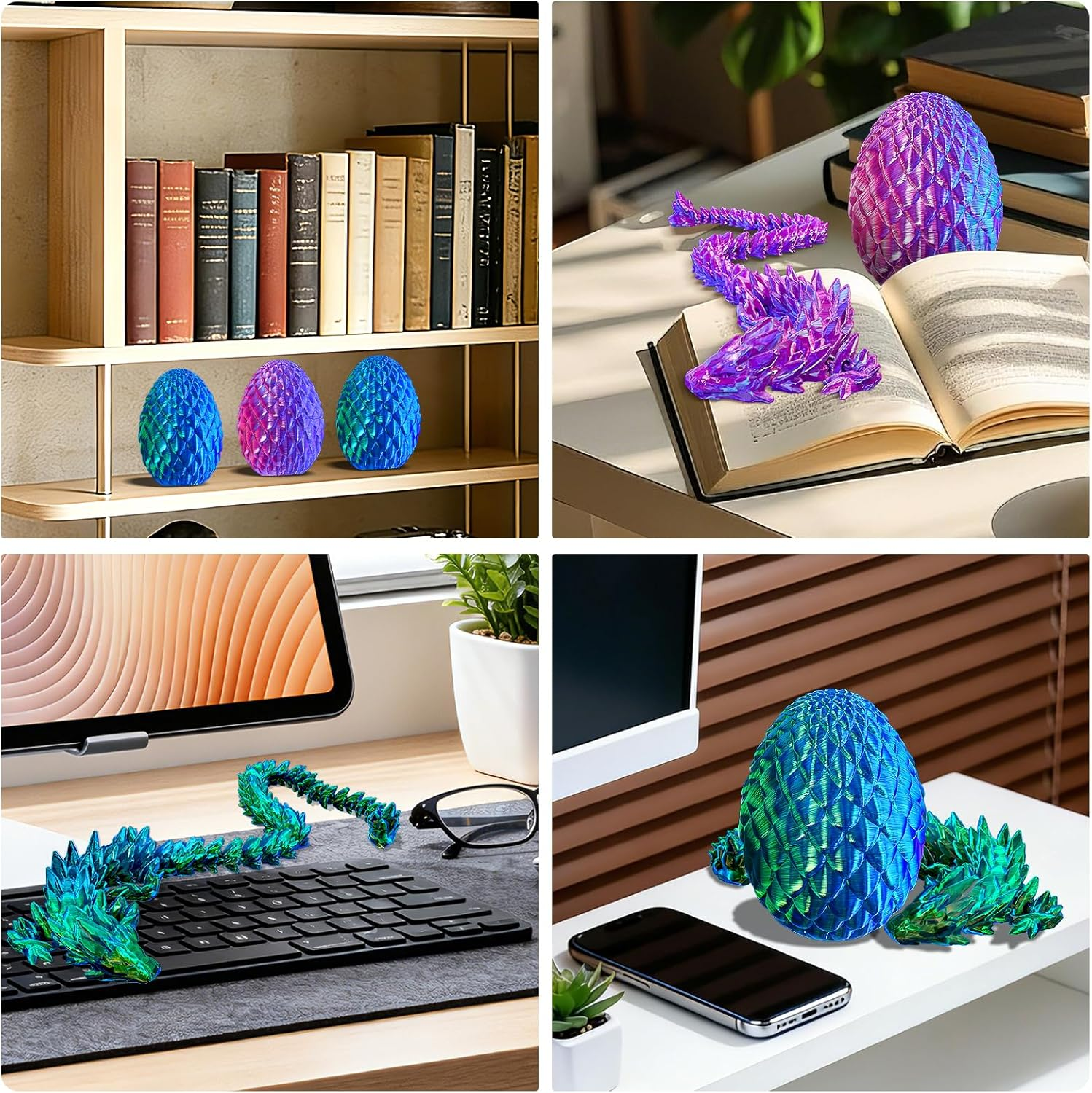 2 Pack 12in 3D Dragon with Egg Easter Basket Stuffer