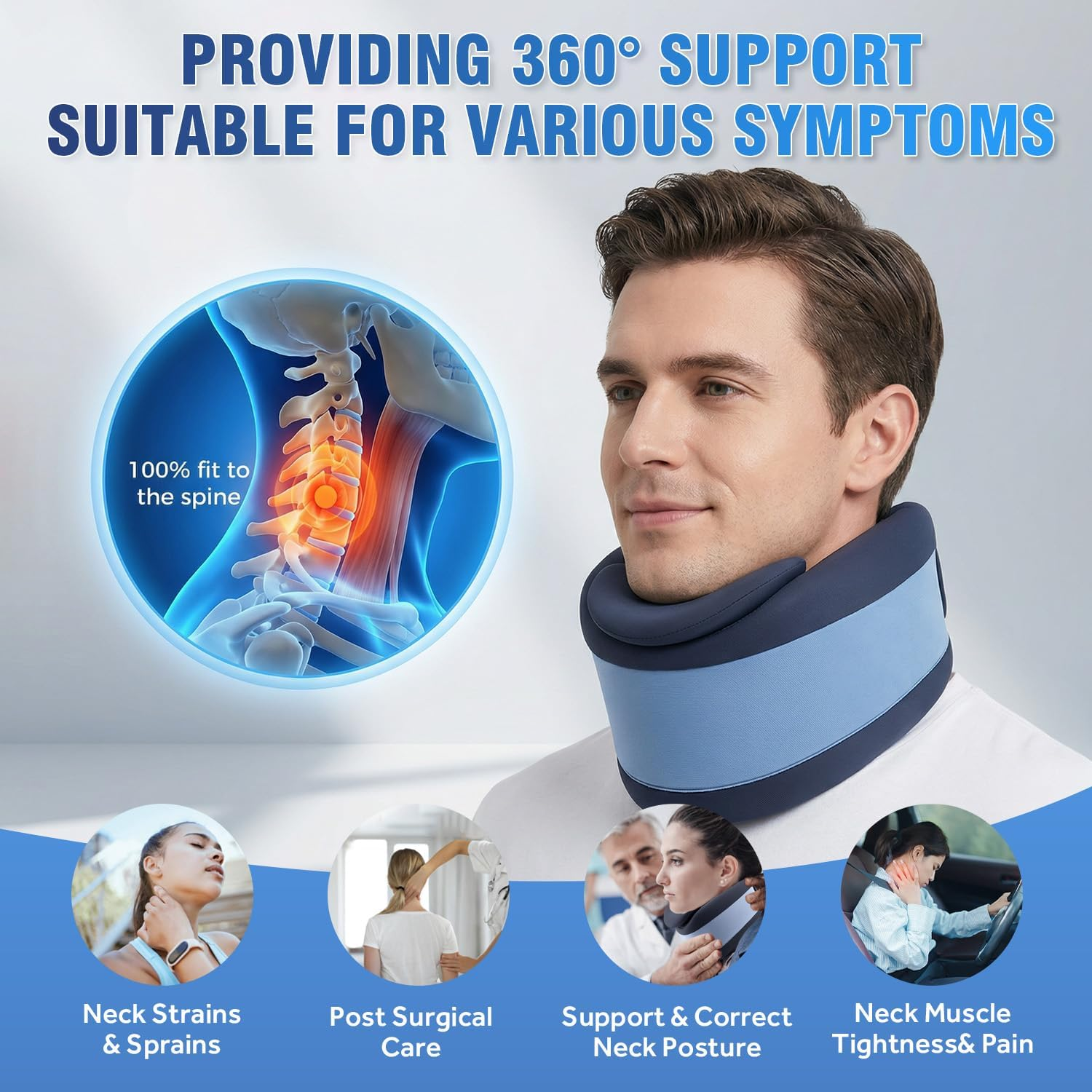 Ice Silk Cervical Neck Brace Soft Breathable