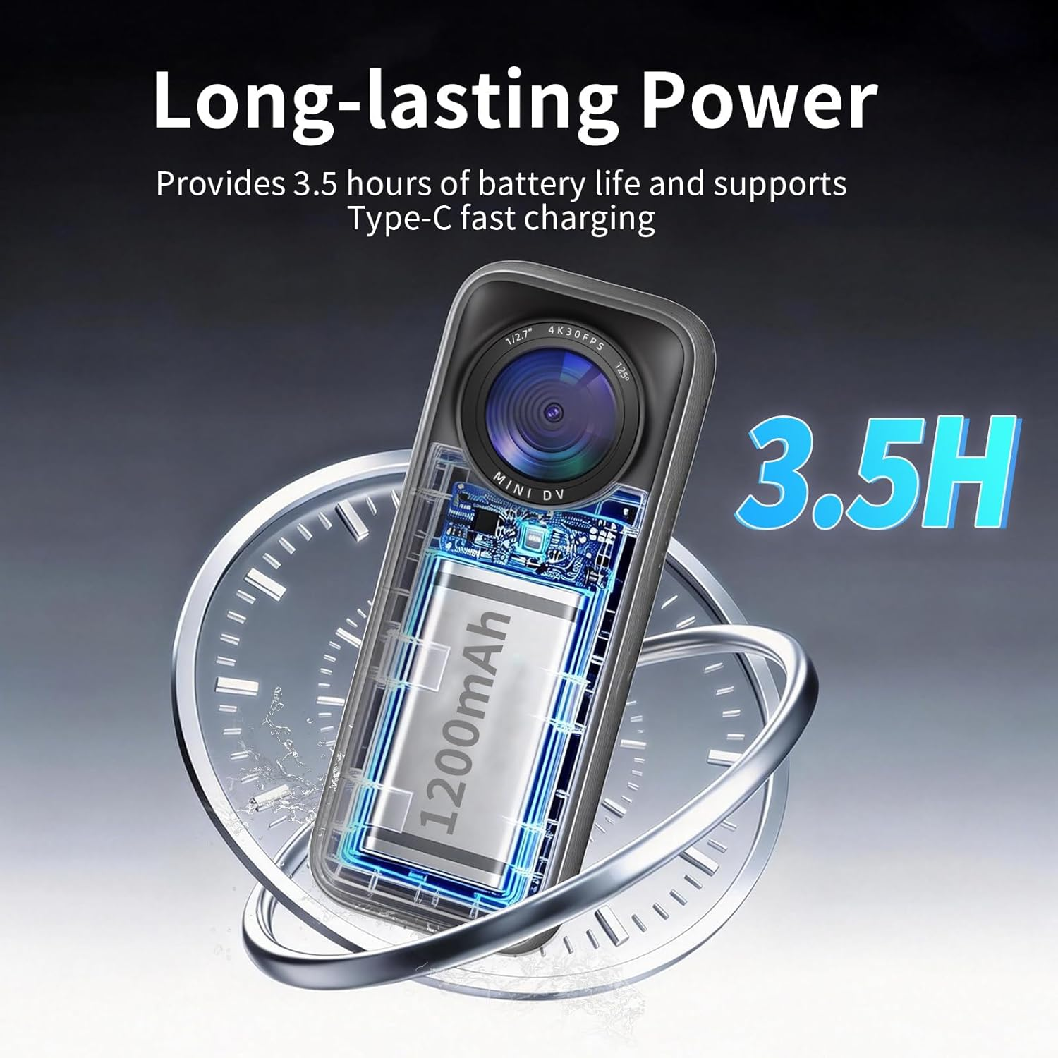 4K Action Camera IPX6 Waterproof WiFi 3.5Hr