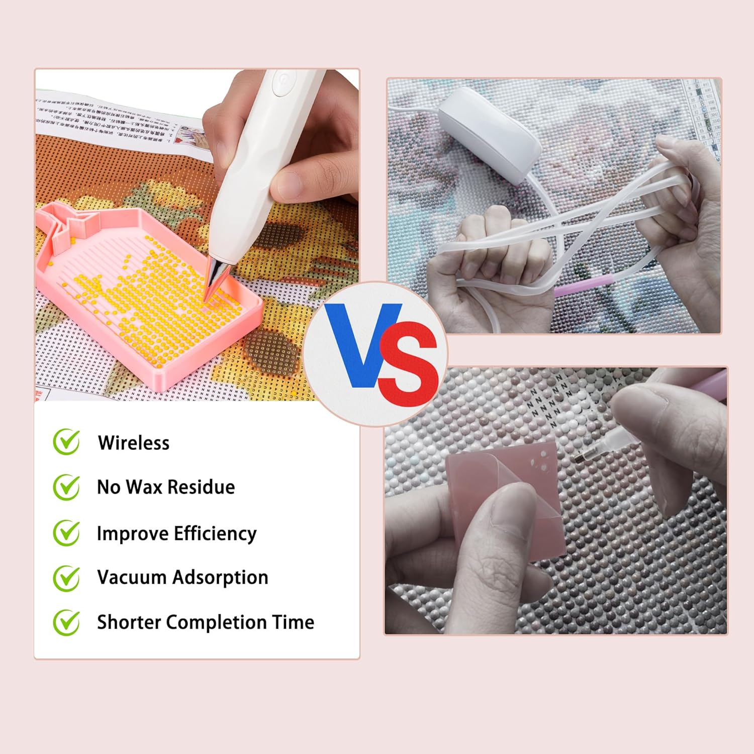 Electric Diamond Art Painting Pen No Wax Wireless