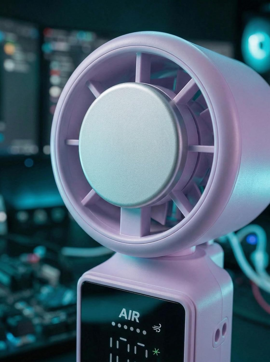 3-in-1 Wearable Handheld Fan 100-Gear Purple