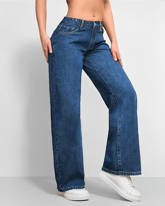 Women Baggy Jeans Size 2 Relaxed Fit Denim