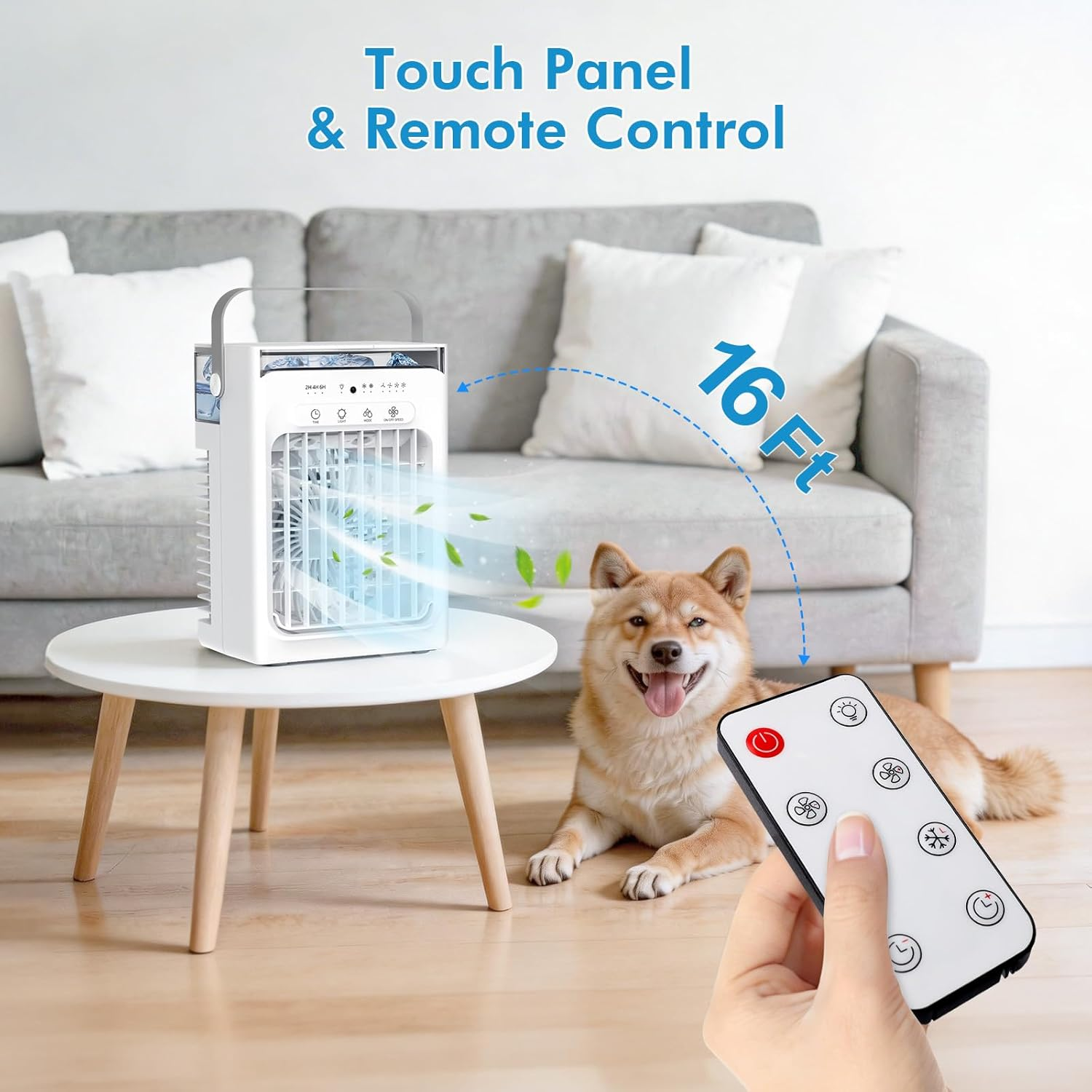 Portable Mini Air Conditioner 3-in-1 USB 1000ml Tank Timer