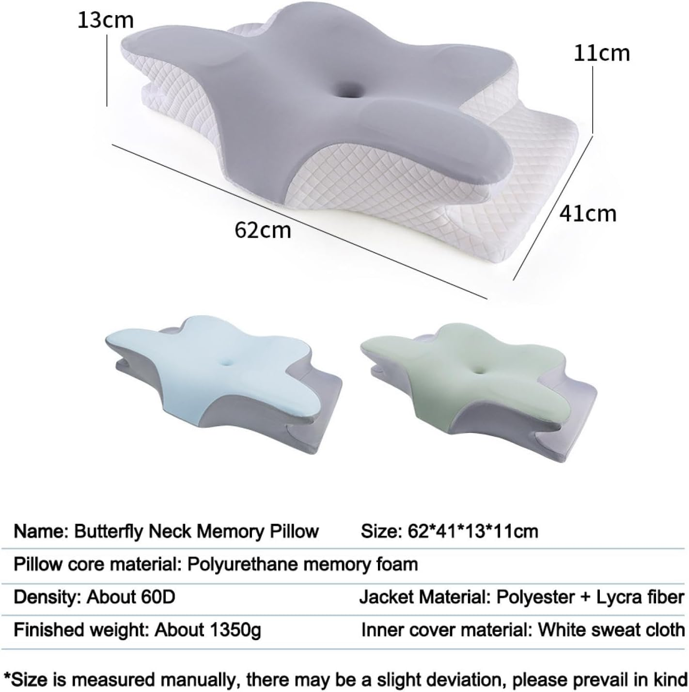 Butterfly Cervical Memory Foam Pillow Slow Rebound Neck Support