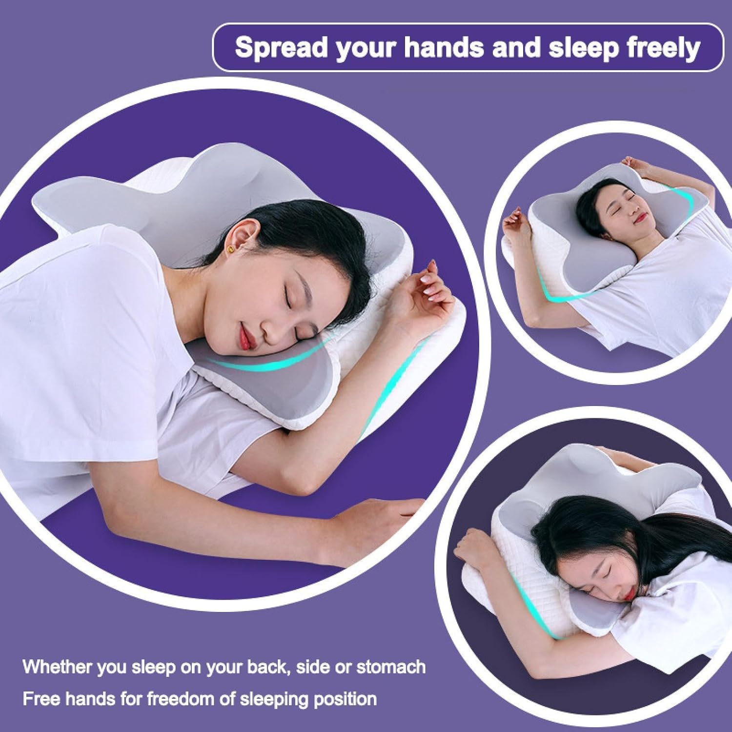 Butterfly Cervical Memory Foam Pillow Slow Rebound Neck Support